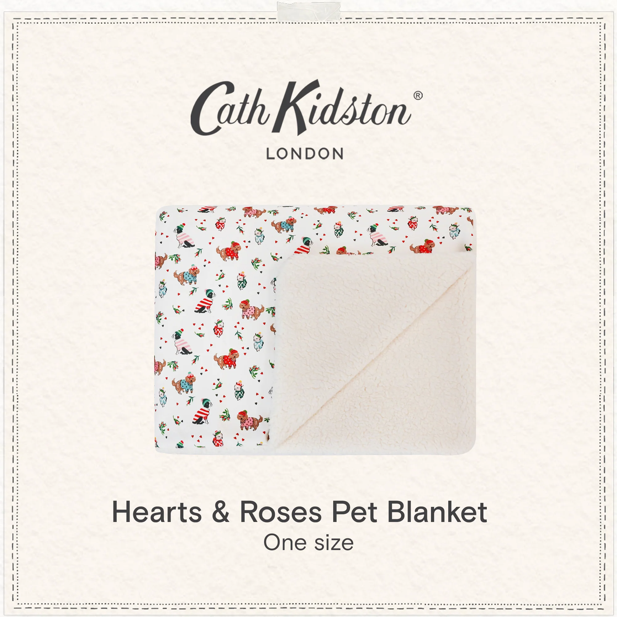 Cath Kidston Dogs & Roses Pet Blanket - Image 4