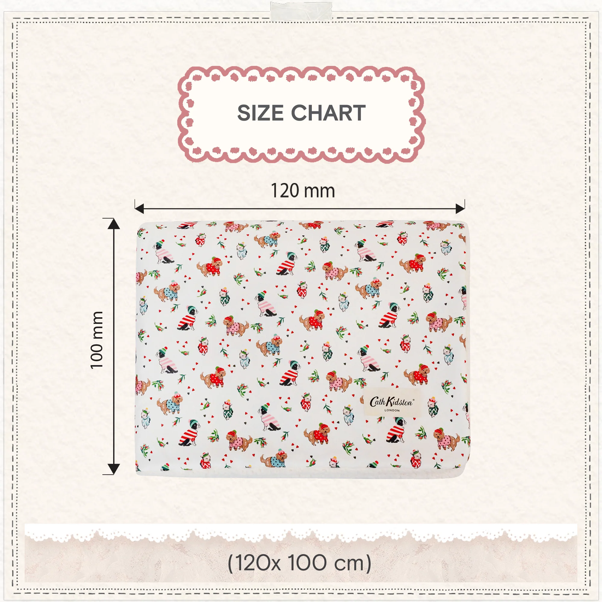 Cath Kidston Dogs & Roses Pet Blanket - Image 7