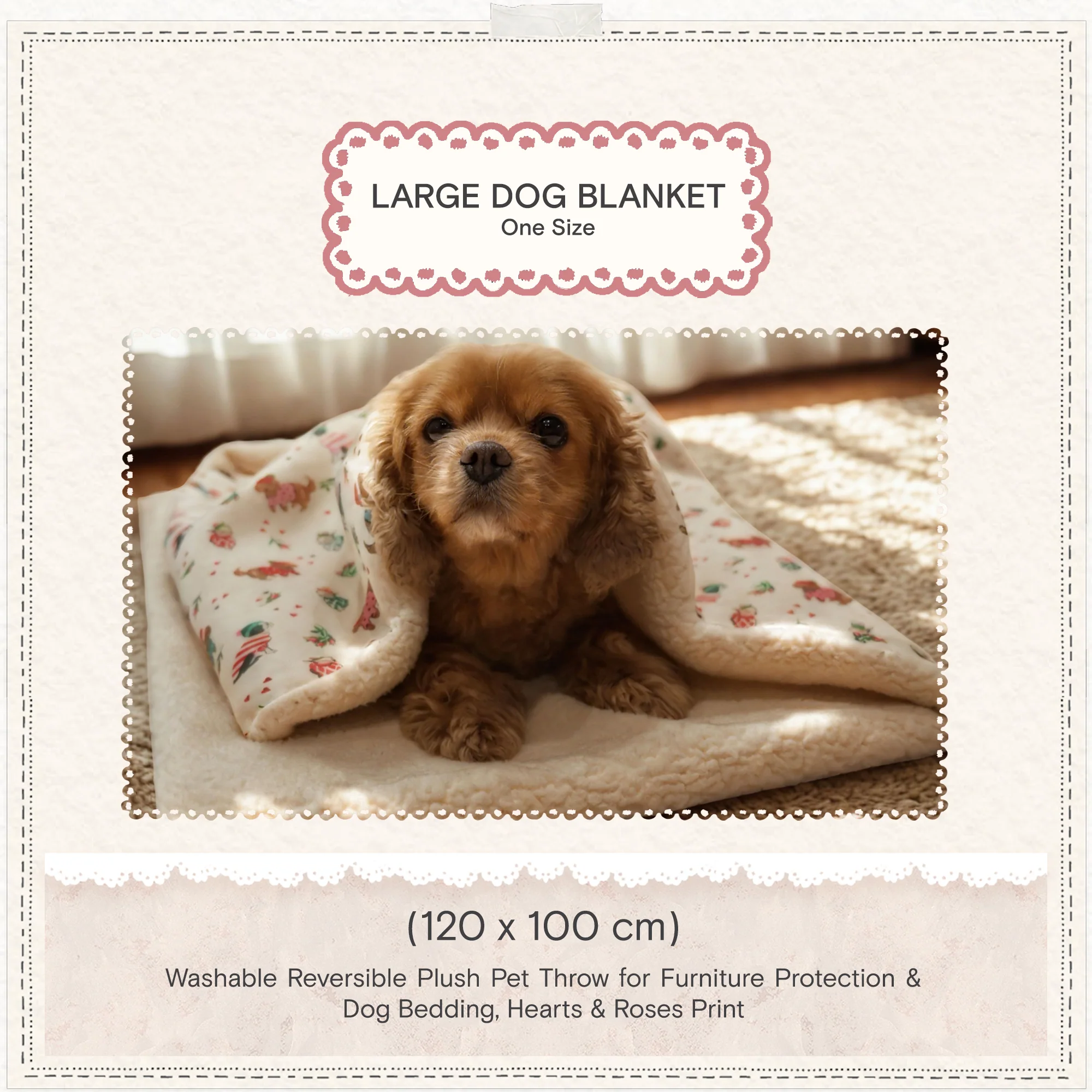 Cath Kidston Dogs & Roses Pet Blanket - Image 8