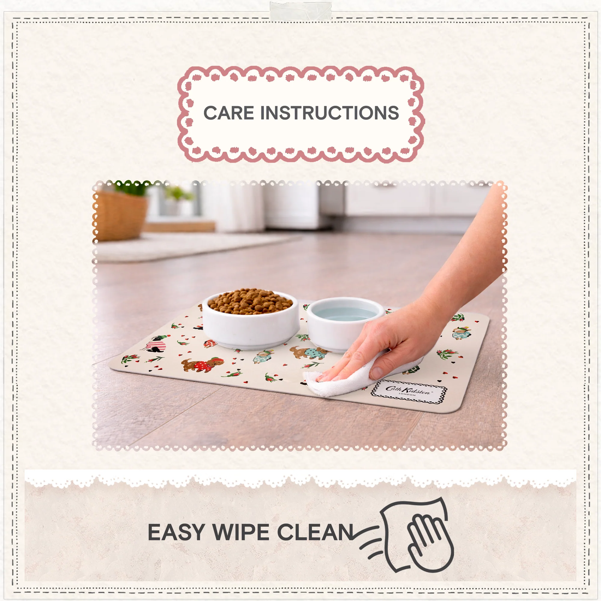 Cath Kidston Dogs & Roses Pet Feeding Mat - Image 5