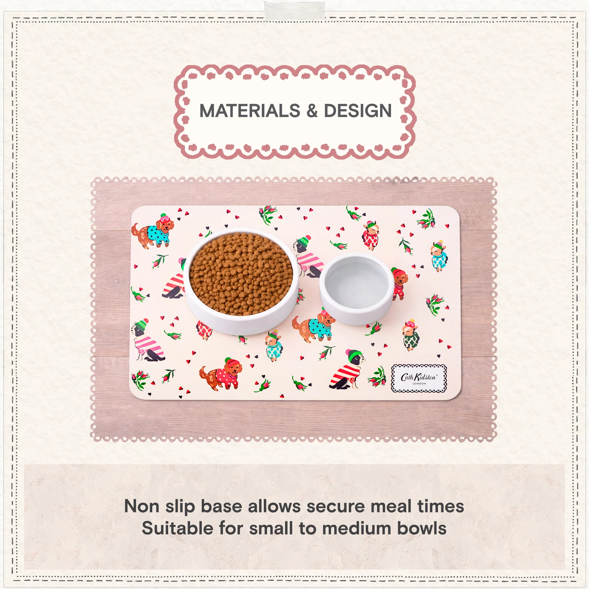 Cath Kidston Dogs & Roses Pet Feeding Mat - Image 6