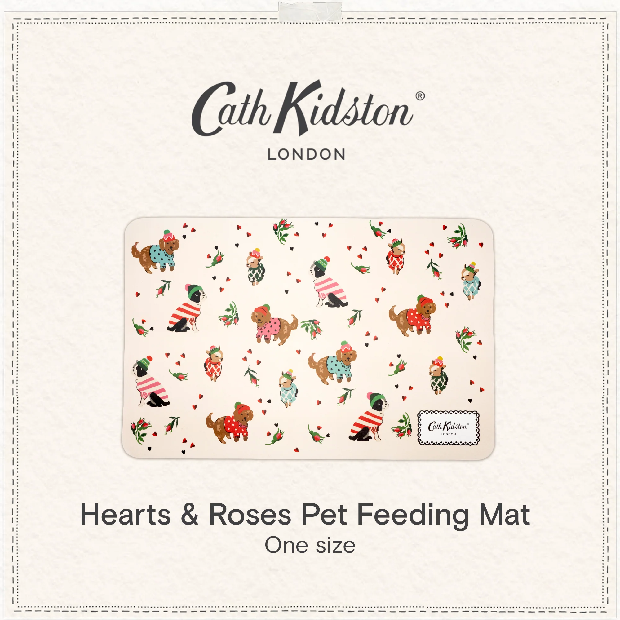 Cath Kidston Dogs & Roses Pet Feeding Mat - Image 7