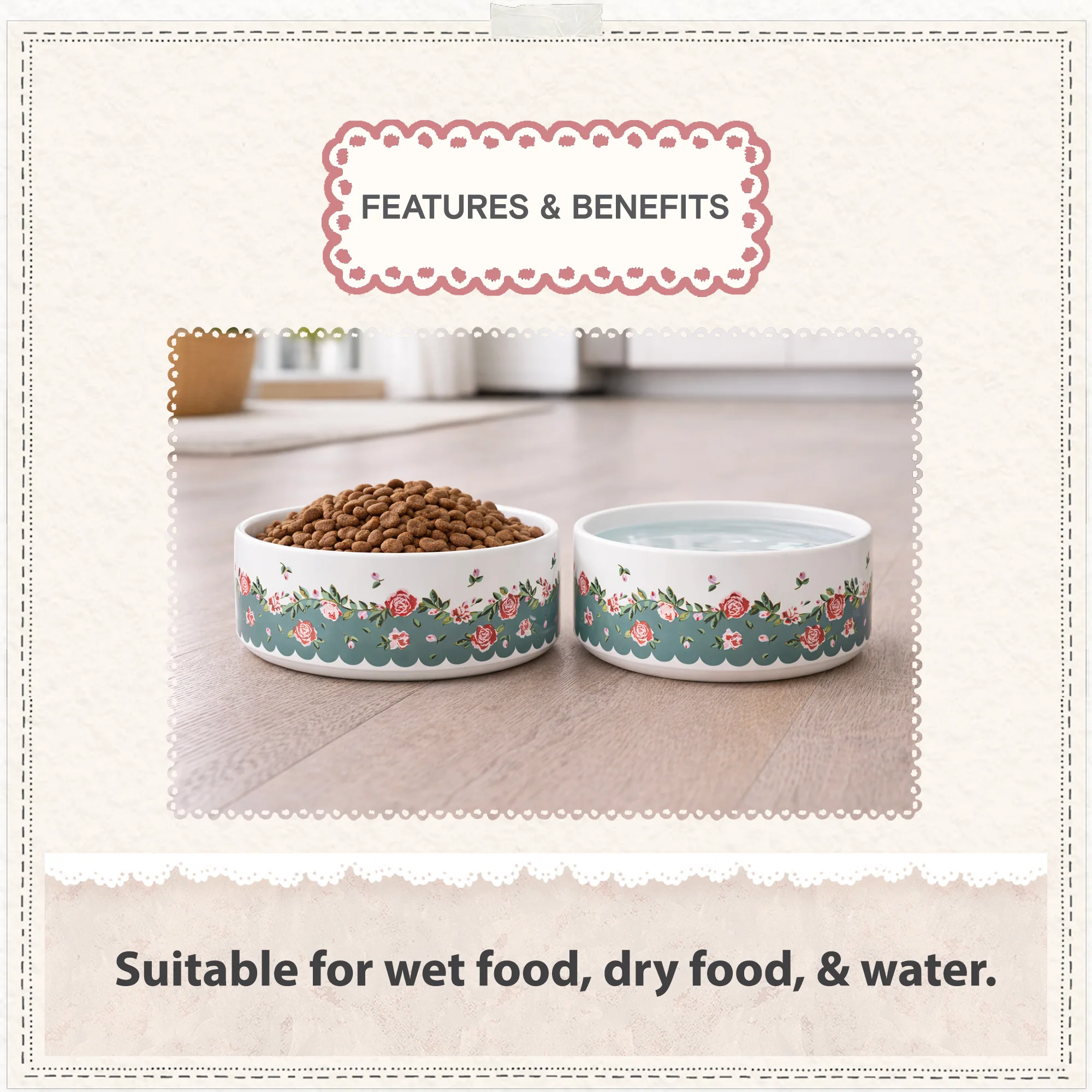 Cath Kidston Dolly Rose Ceramic Pet Bowl - Image 10