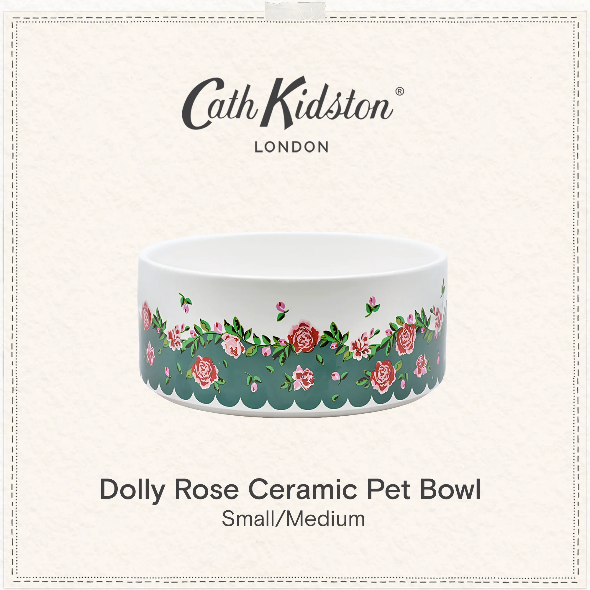 Cath Kidston Dolly Rose Ceramic Pet Bowl - Image 5
