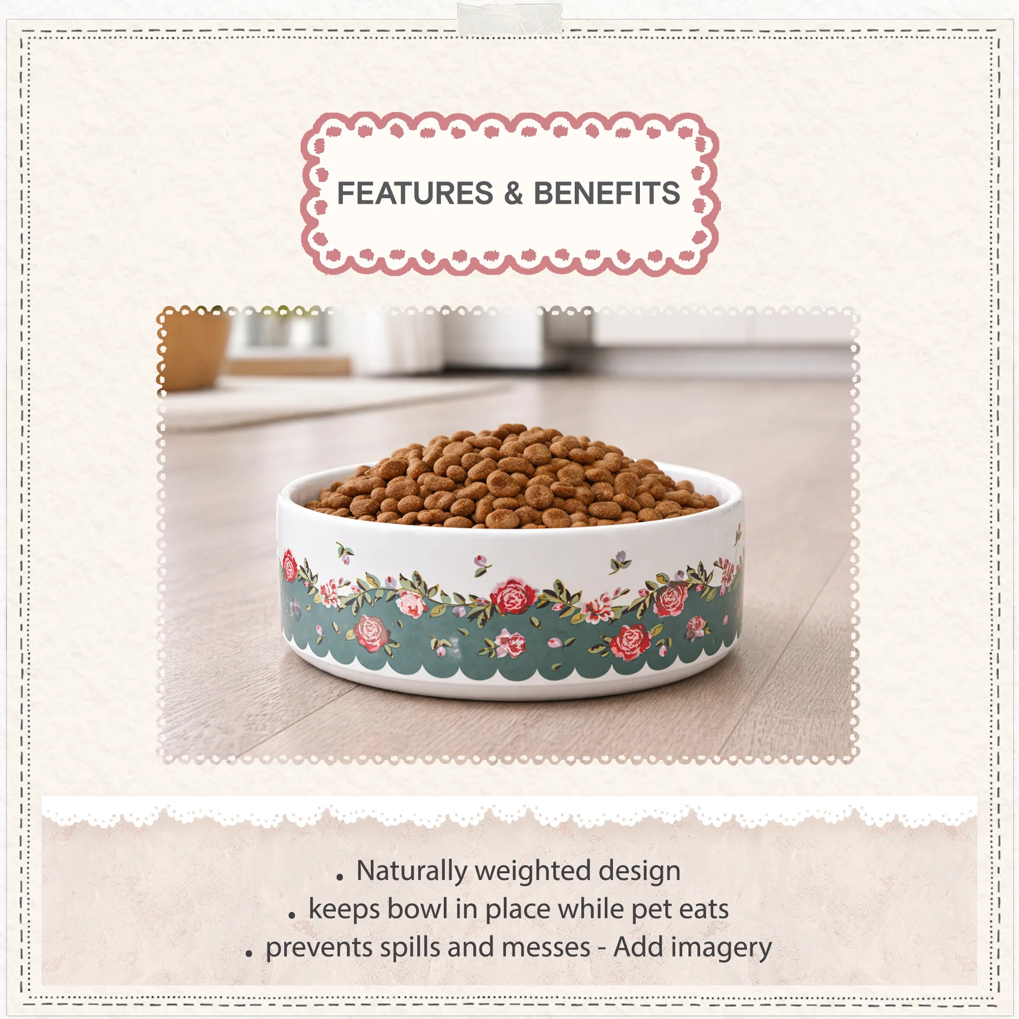 Cath Kidston Dolly Rose Ceramic Pet Bowl - Image 8