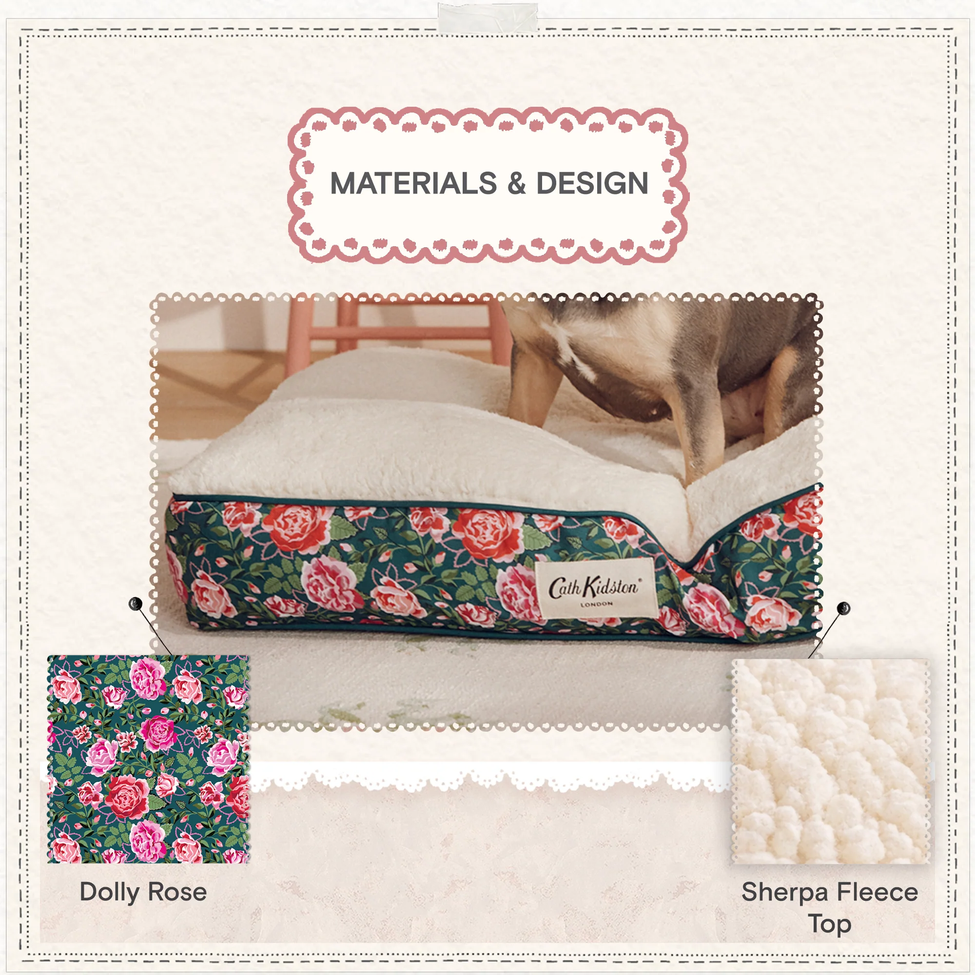 Cath Kidston Dolly Rose Dog Mattress - Image 11