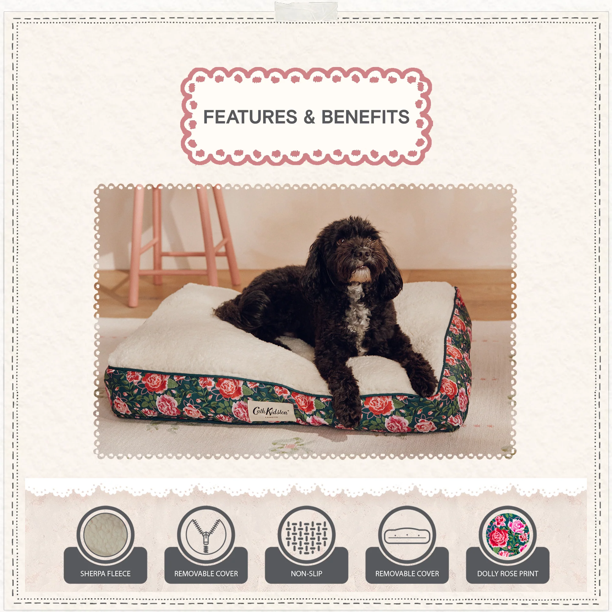 Cath Kidston Dolly Rose Dog Mattress - Image 13