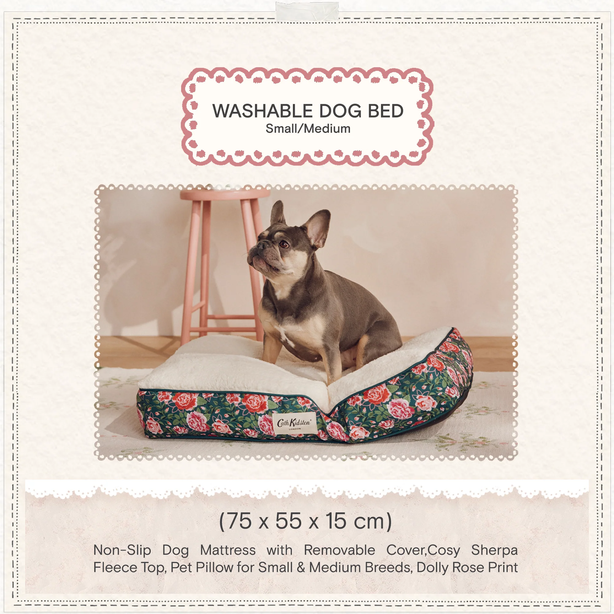 Cath Kidston Dolly Rose Dog Mattress - Image 9