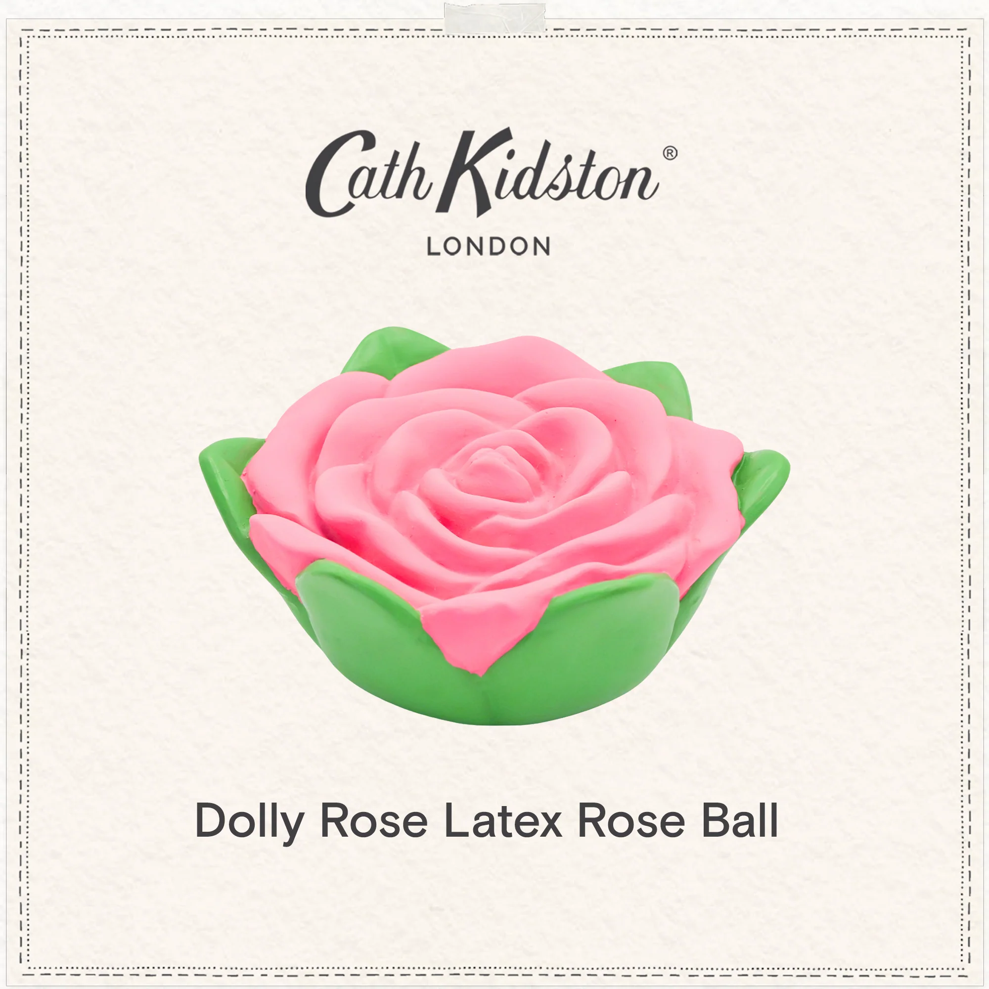 Cath Kidston Dolly Rose Latex Rose Ball Dog Toy - Image 4