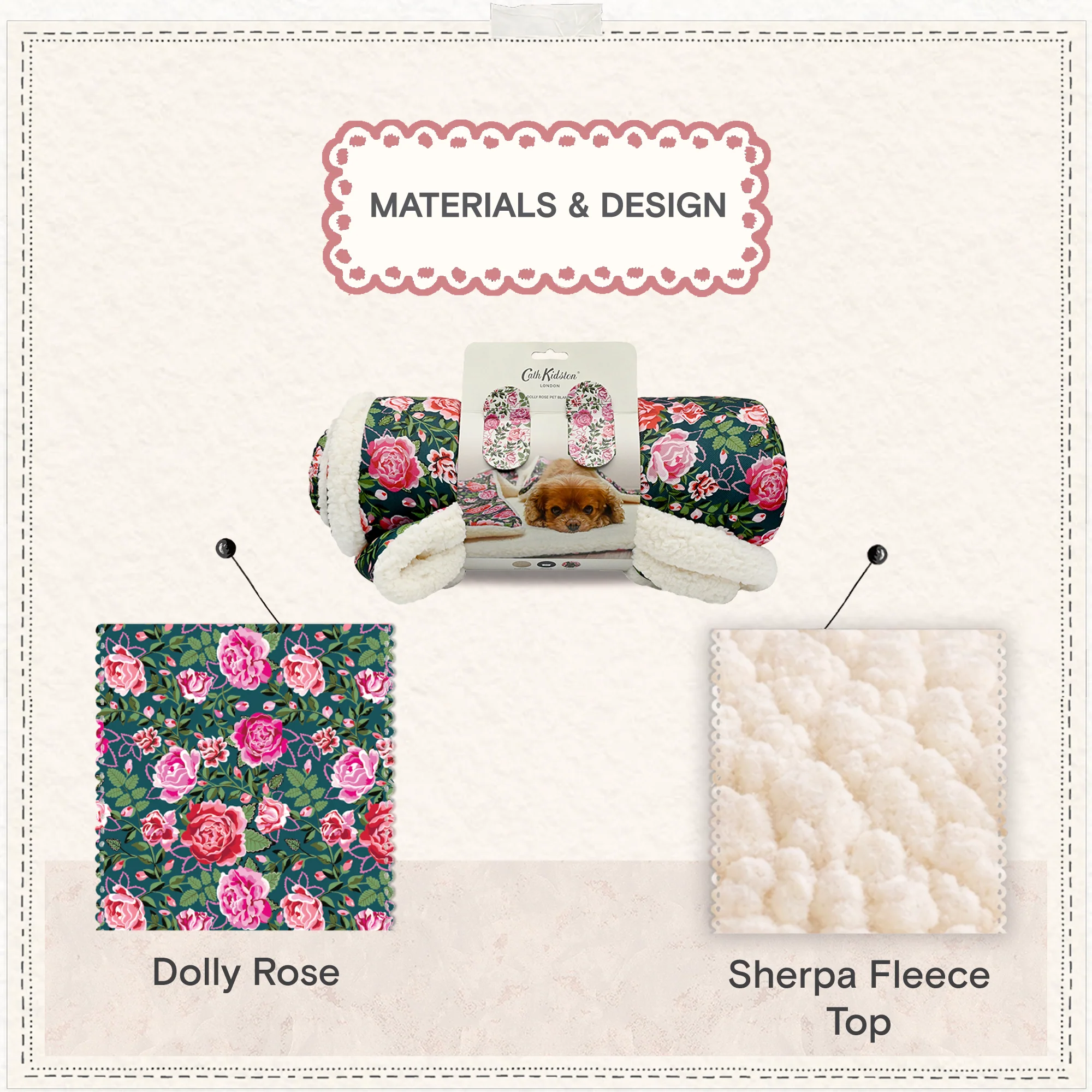 Cath Kidston Dolly Rose Pet Blanket - Image 7