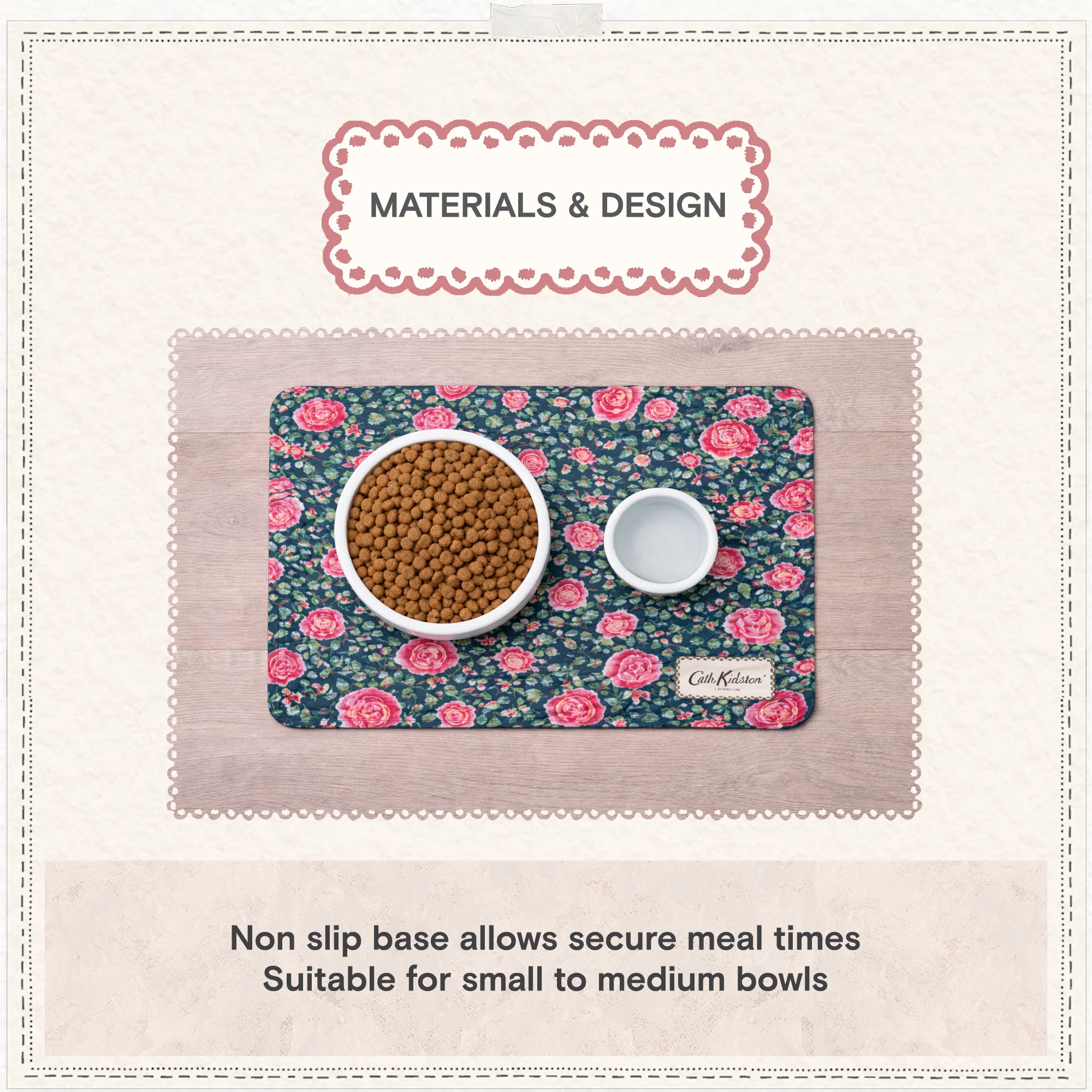 Cath Kidston Dolly Rose Pet Feeding Mat - Image 5