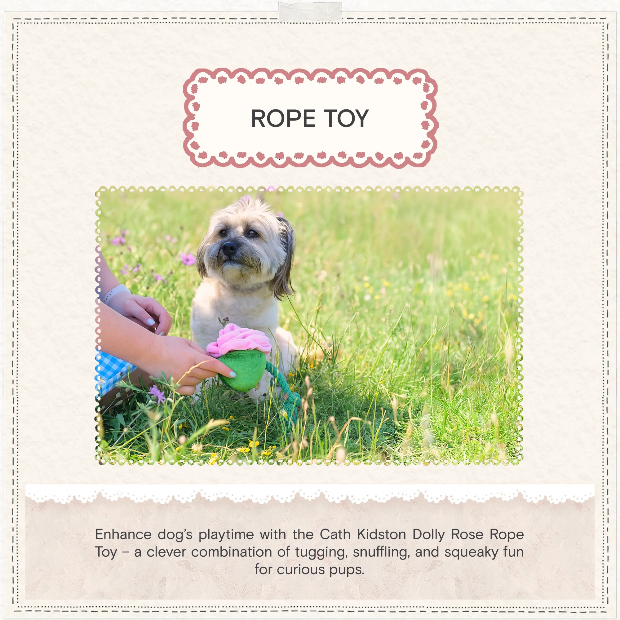 Cath Kidston Dolly Rose Rope Dog Toy - Image 8