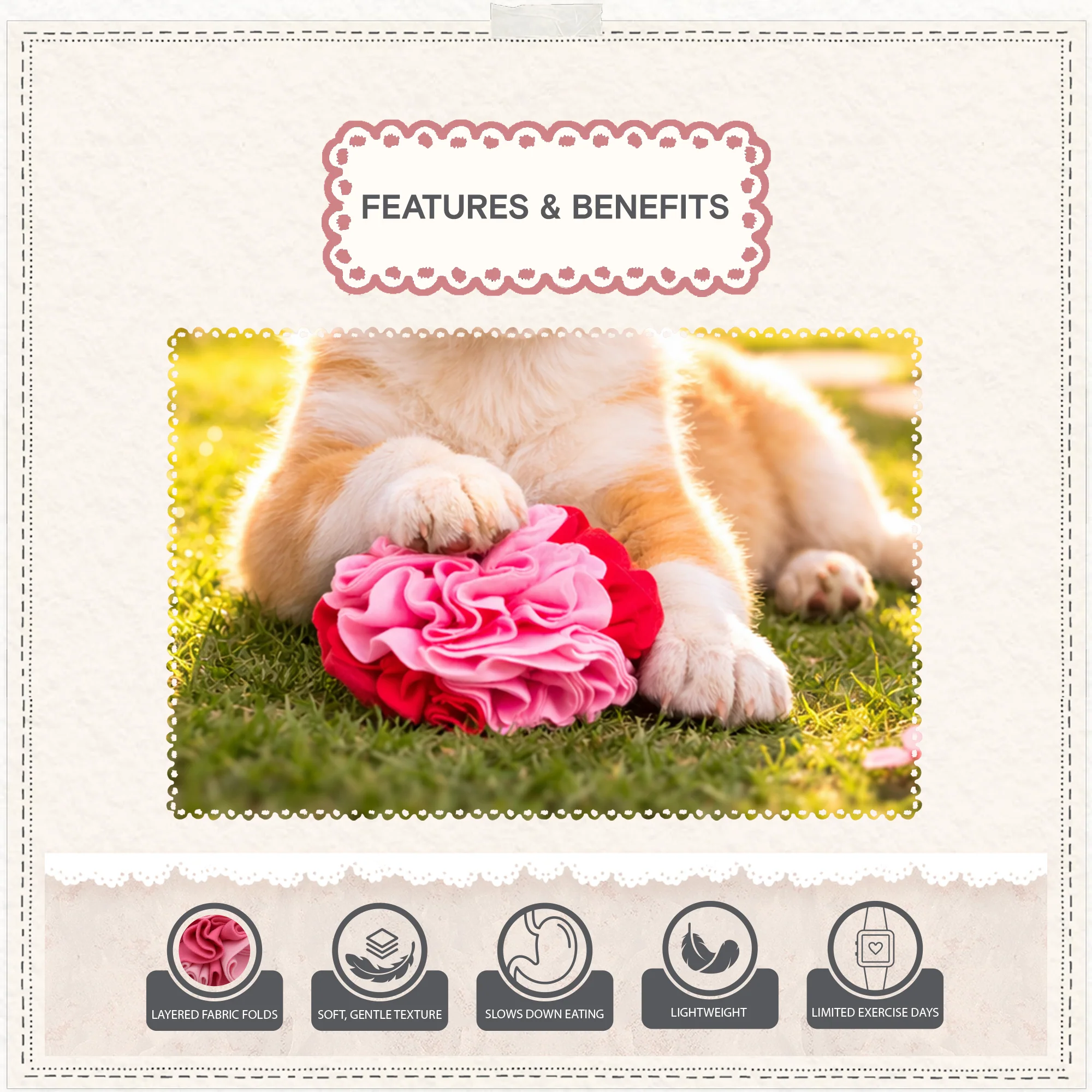 Cath Kidston Dolly Rose Snuffle Ball Dog Toy - Image 6
