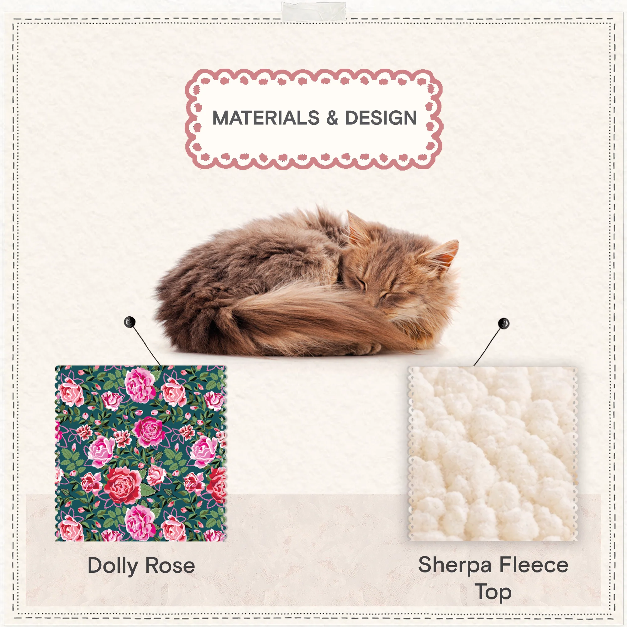 Cath Kidston Dolly Rose Snuggle Sack Cat Bed - Image 7