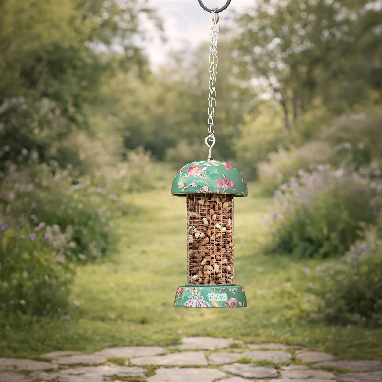 Cath Kidston Green Floral Peanut Bird Feeder - Image 7