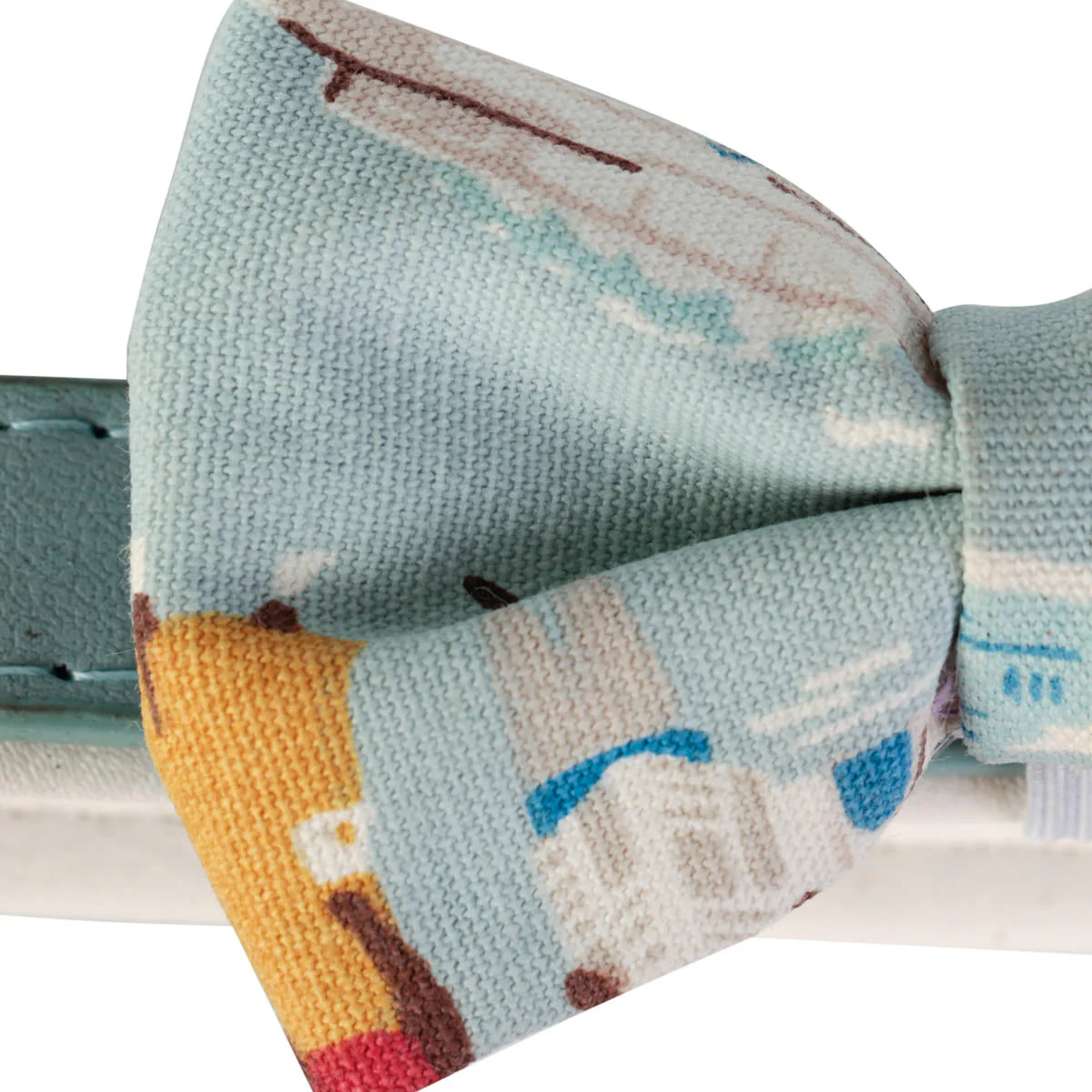Cath Kidston London People PU Leather Blue Bow Tie Dog Collar - Image 3