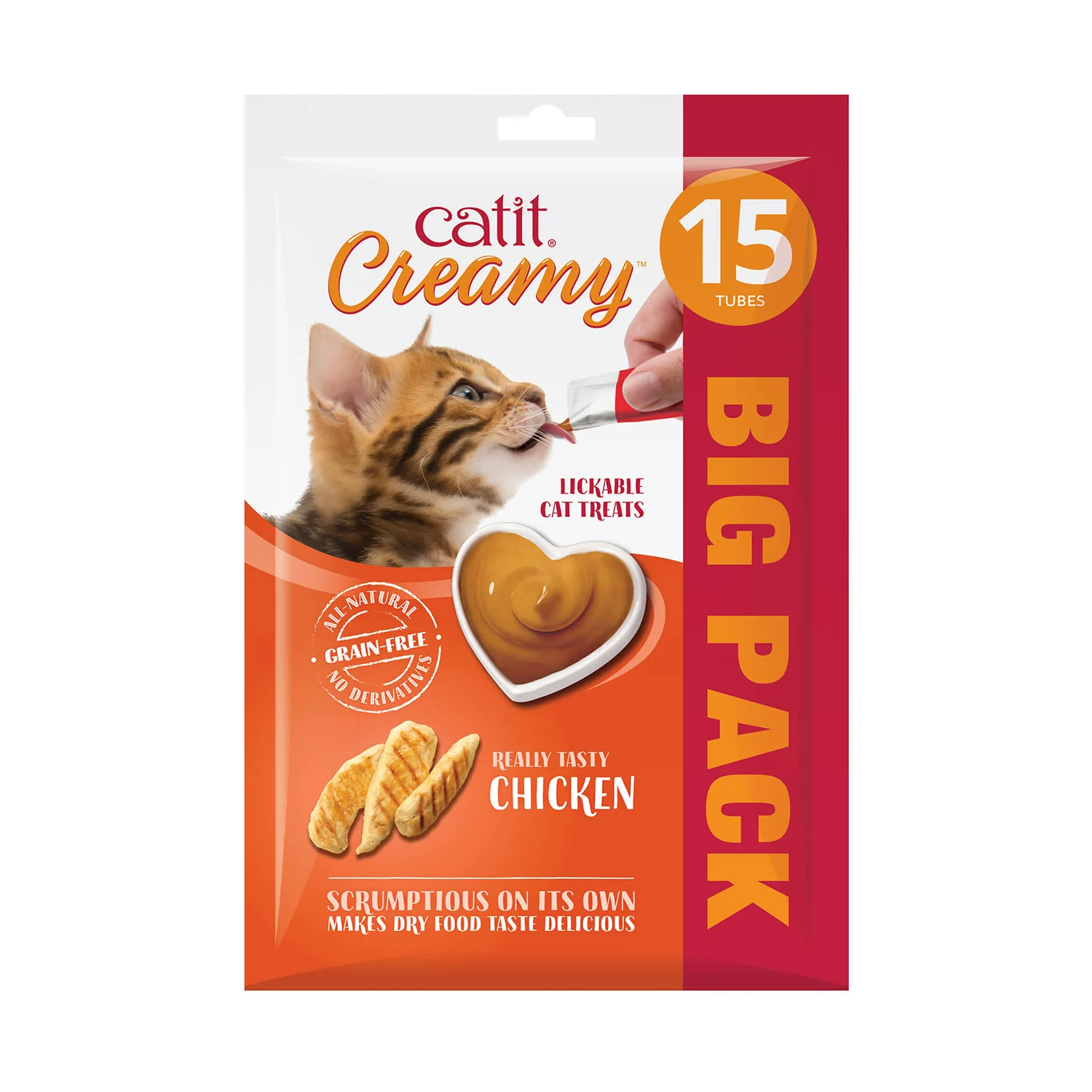 Catit Creamy Grain-free Adult Cat Treats - Chicken - Image 2