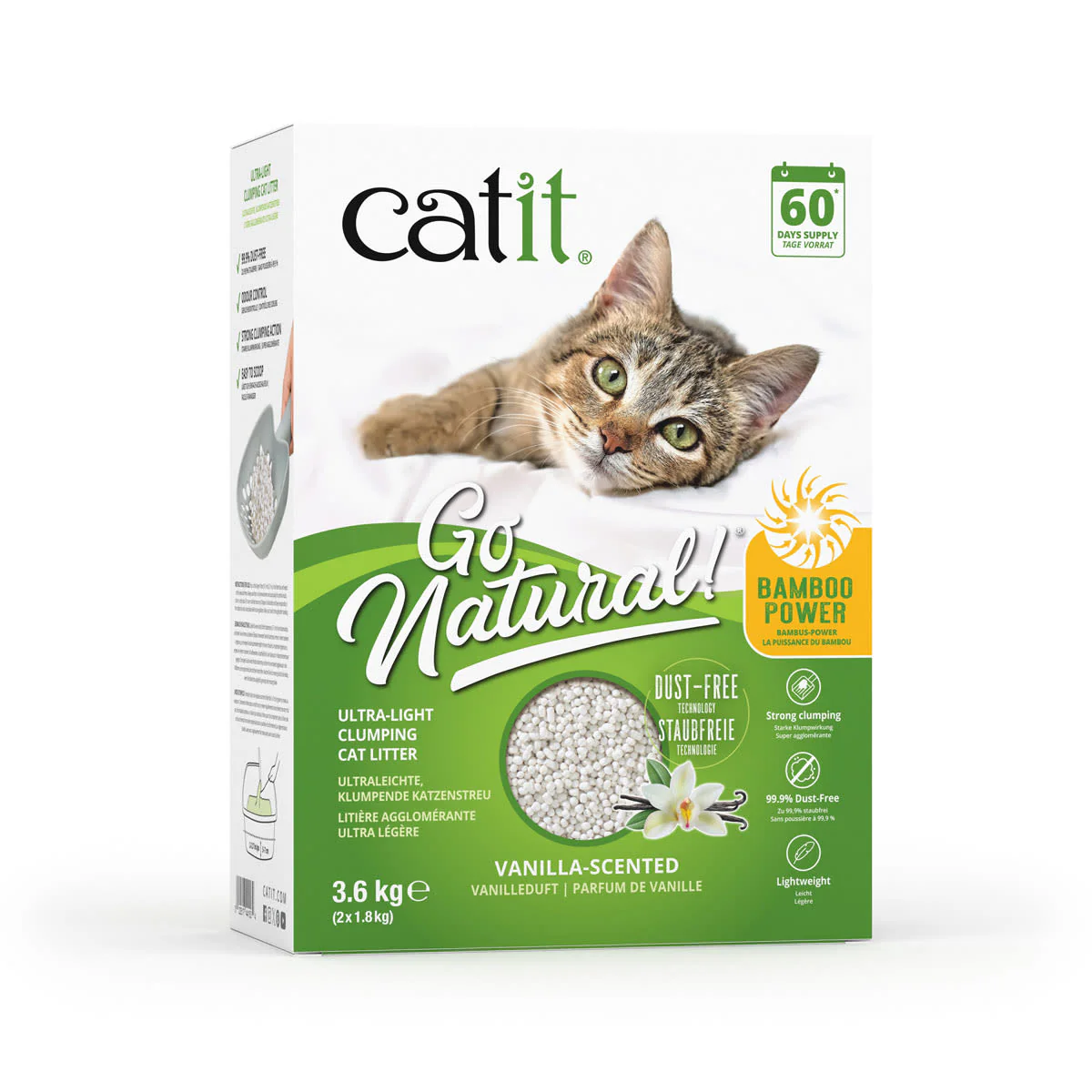 Catit Go Natural Bamboo Cat Litter - Vanilla - Image 2