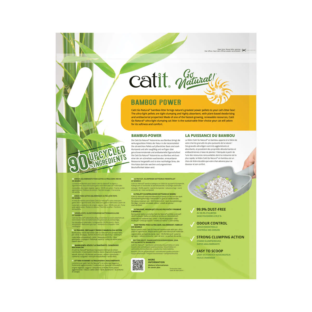 Catit Go Natural Bamboo Cat Litter - Vanilla - Image 3