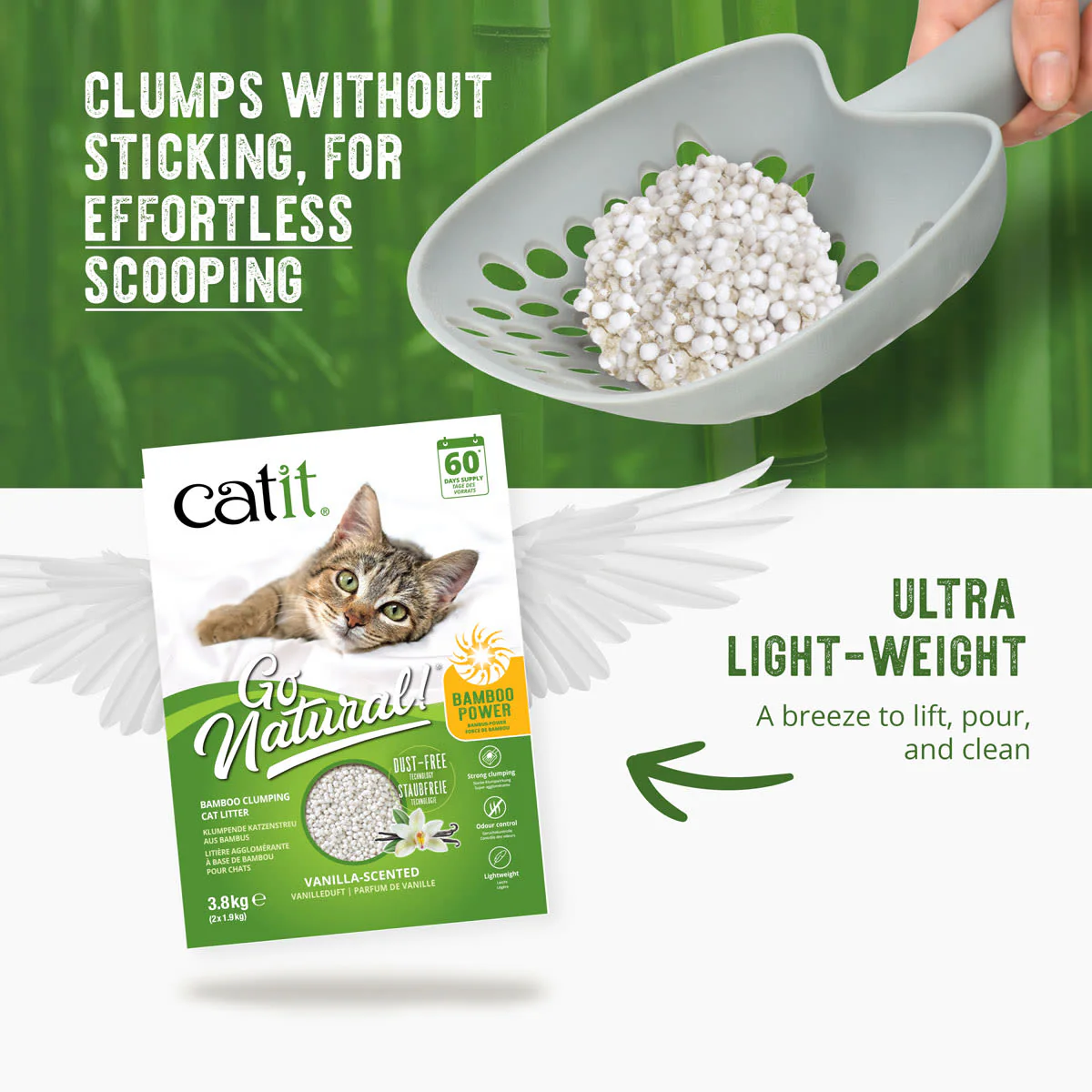 Catit Go Natural Bamboo Cat Litter - Vanilla - Image 5
