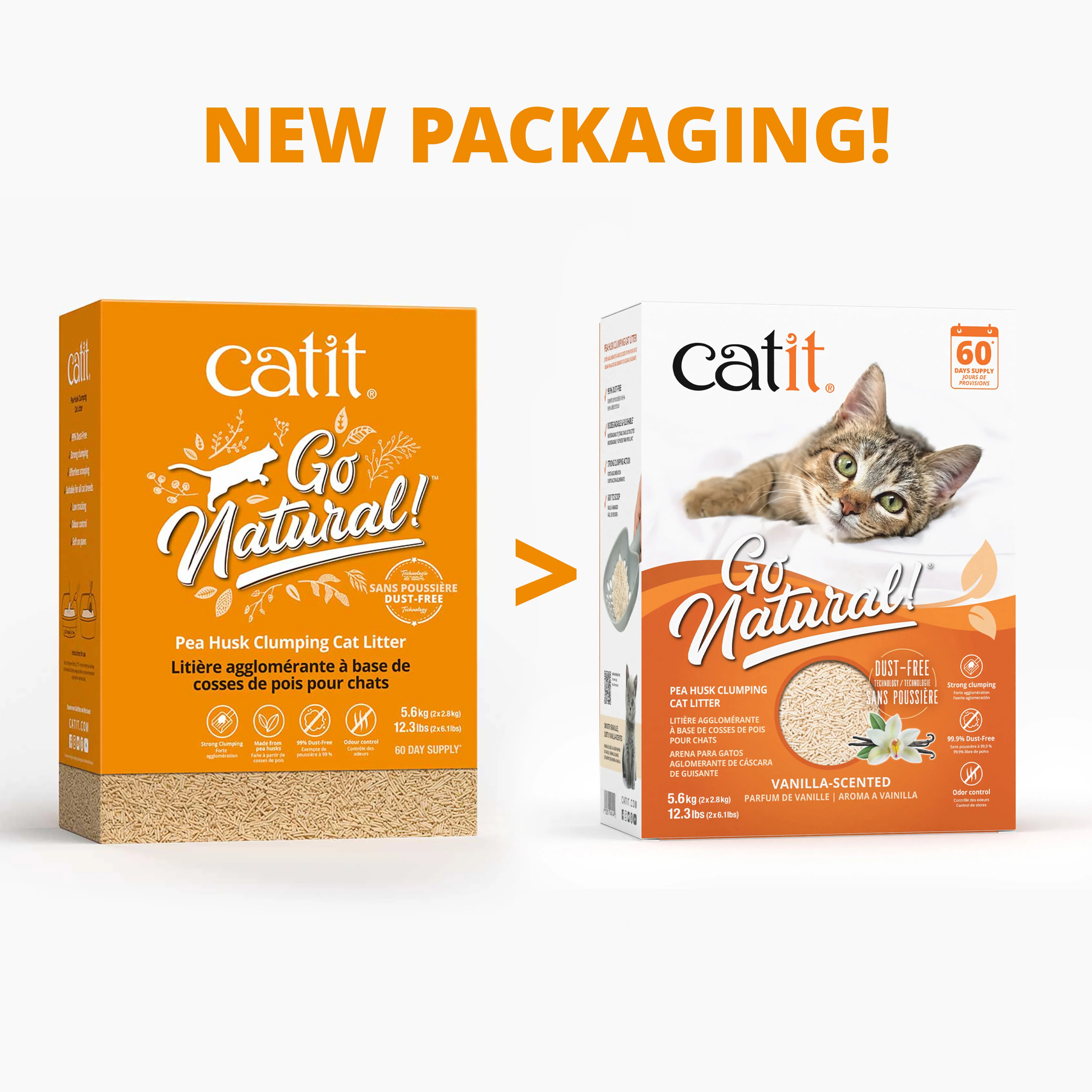 Catit Go Natural Pea Husk Clumping Cat Litter - Image 2