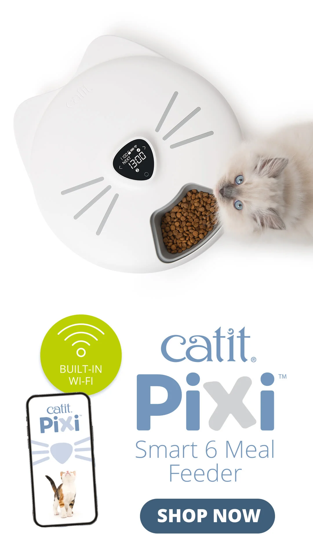 Catit Pixi Cat Smart 6 Meal Feeder - Image 11