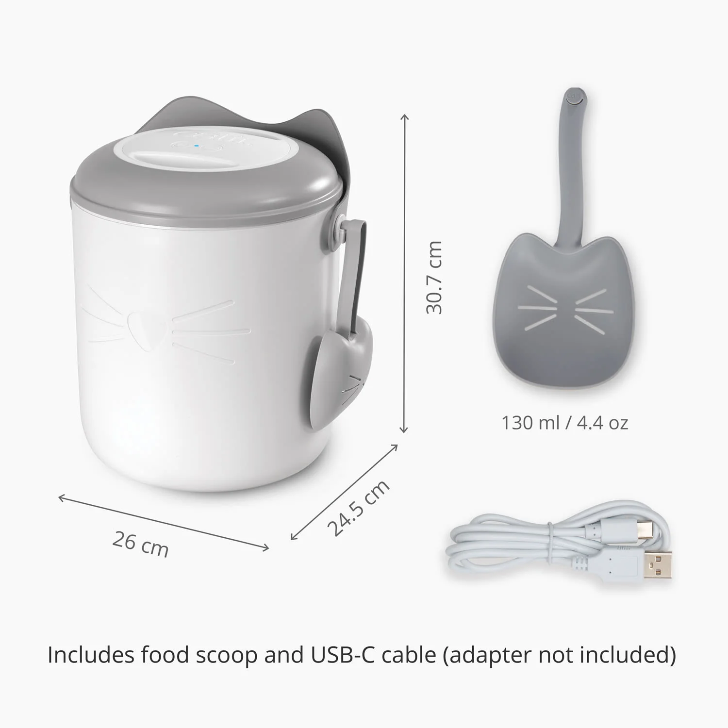 Catit Pixi Smart Vacuum Cat Food Container - Image 3
