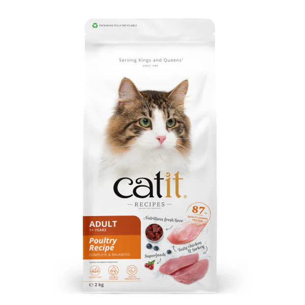 Catit Recipes Dry Adult Cat Food Poultry - Image 2