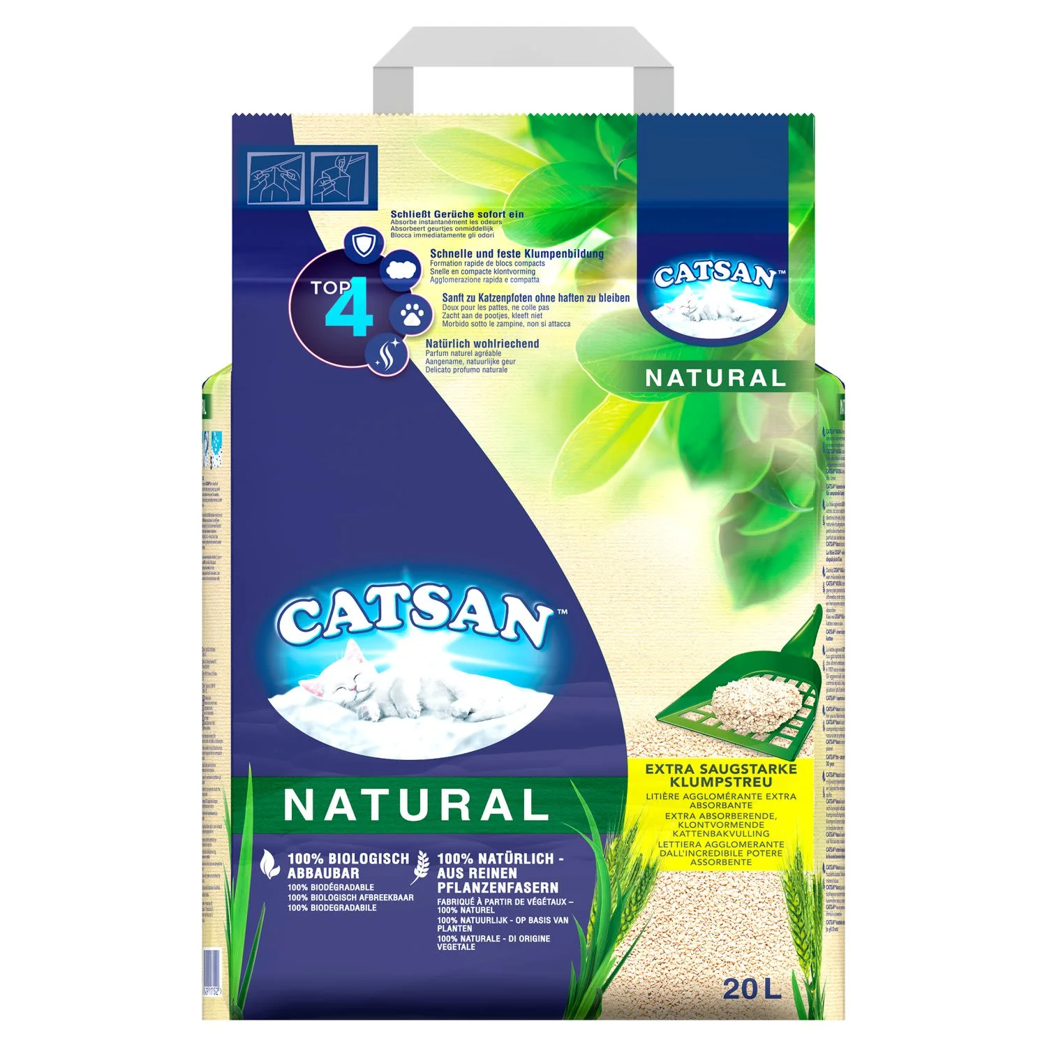 Catsan Natural 100% Biodegradable Clumping Odour Control Cat Litter - Image 4