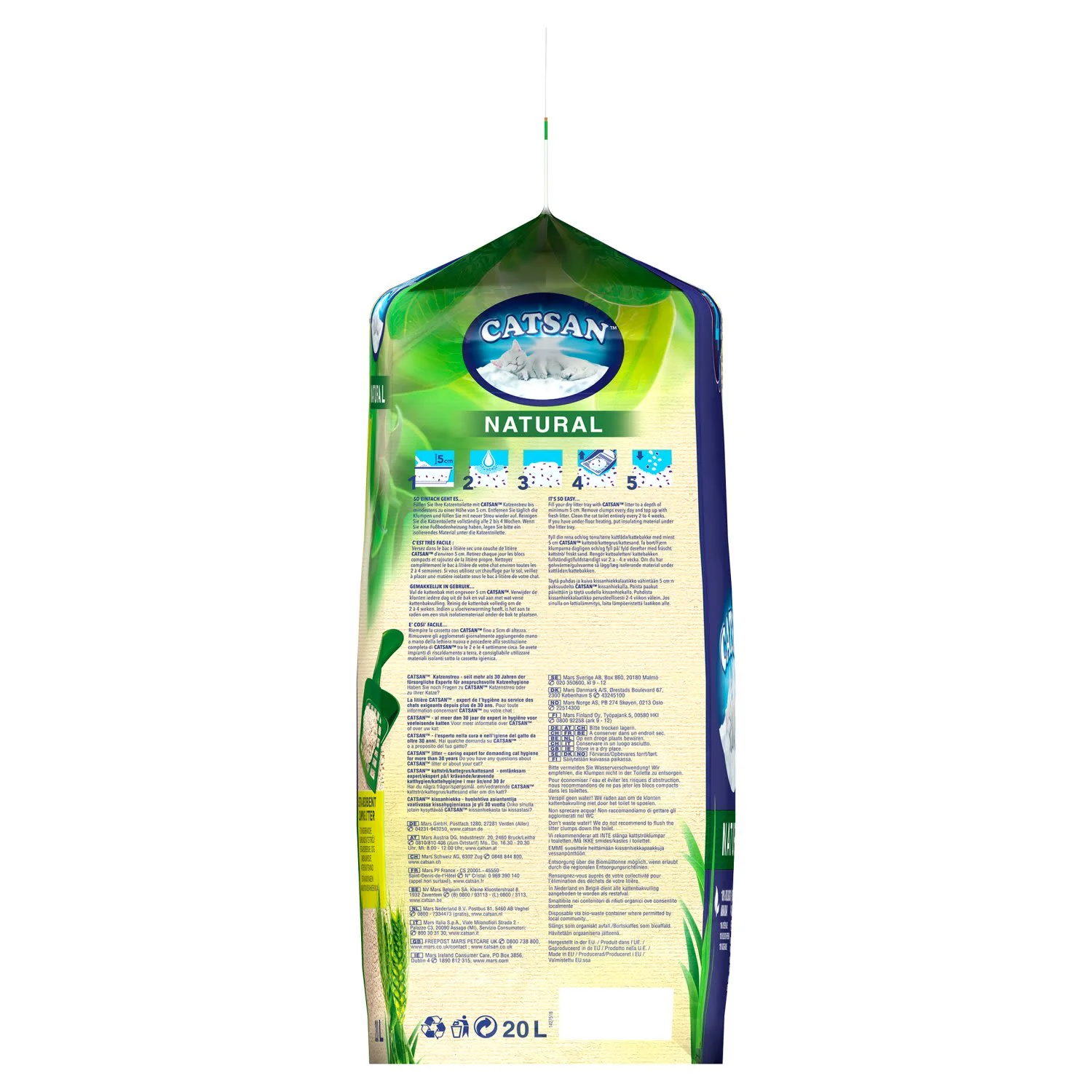 Catsan Natural 100% Biodegradable Clumping Odour Control Cat Litter - Image 6