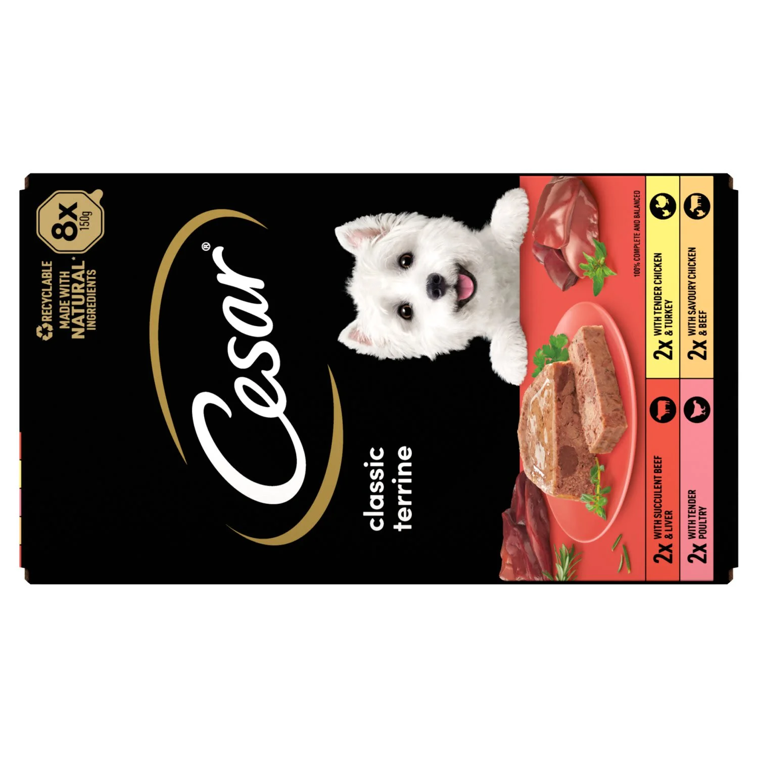 CESAR Classics Terrine Dog Food Trays Mixed in Loaf - Image 3