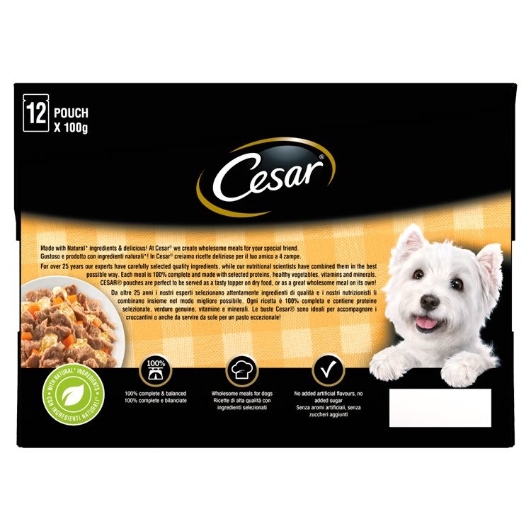 Cesar Deliciously Fresh Dog Food Pouches Mixed Selection in Jelly - Image 2