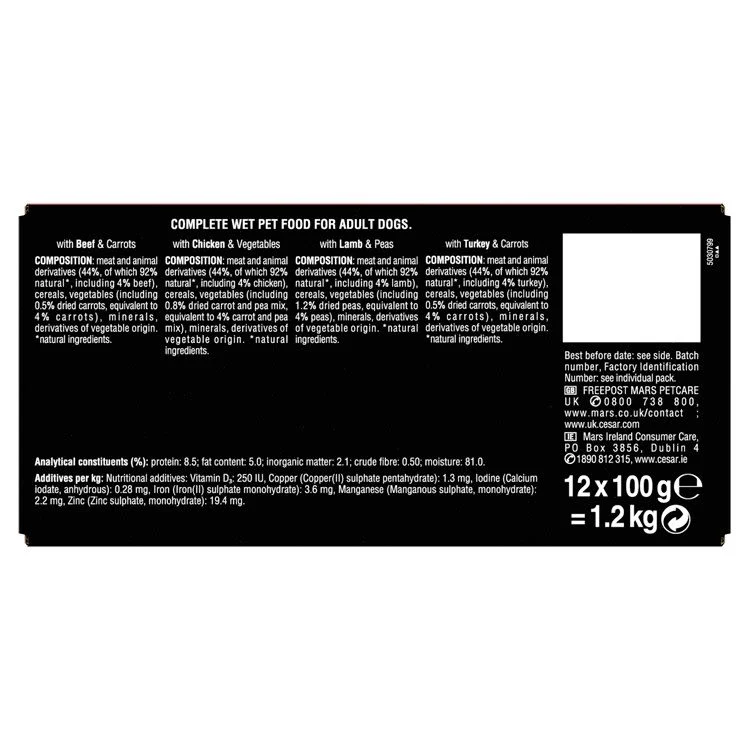 CESAR Deliciously Fresh Dog Food Pouches Mixed Selection in Sauce - Image 3