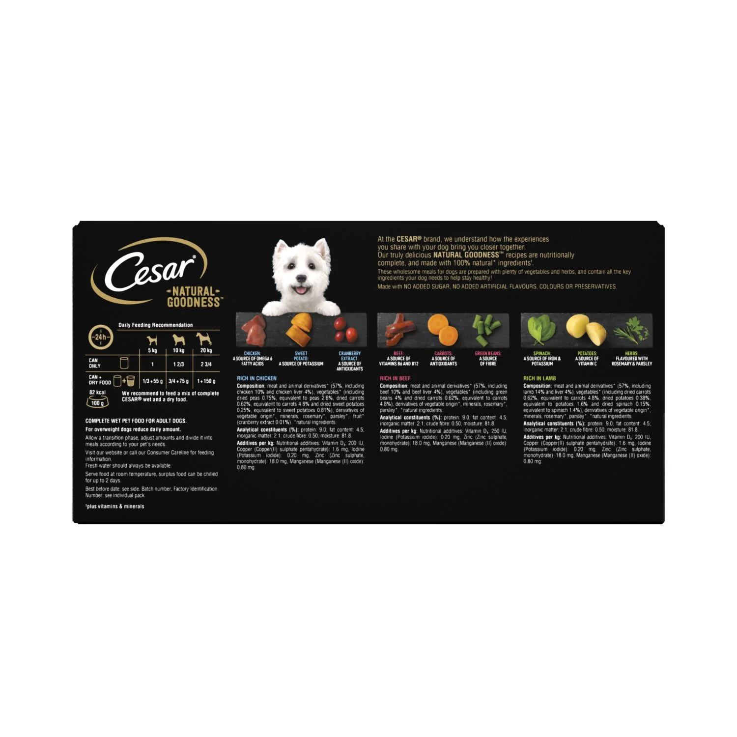 CESAR NATURAL GOODNESS Grain Free Wet dog Food Tins Mixed in Loaf - Image 3
