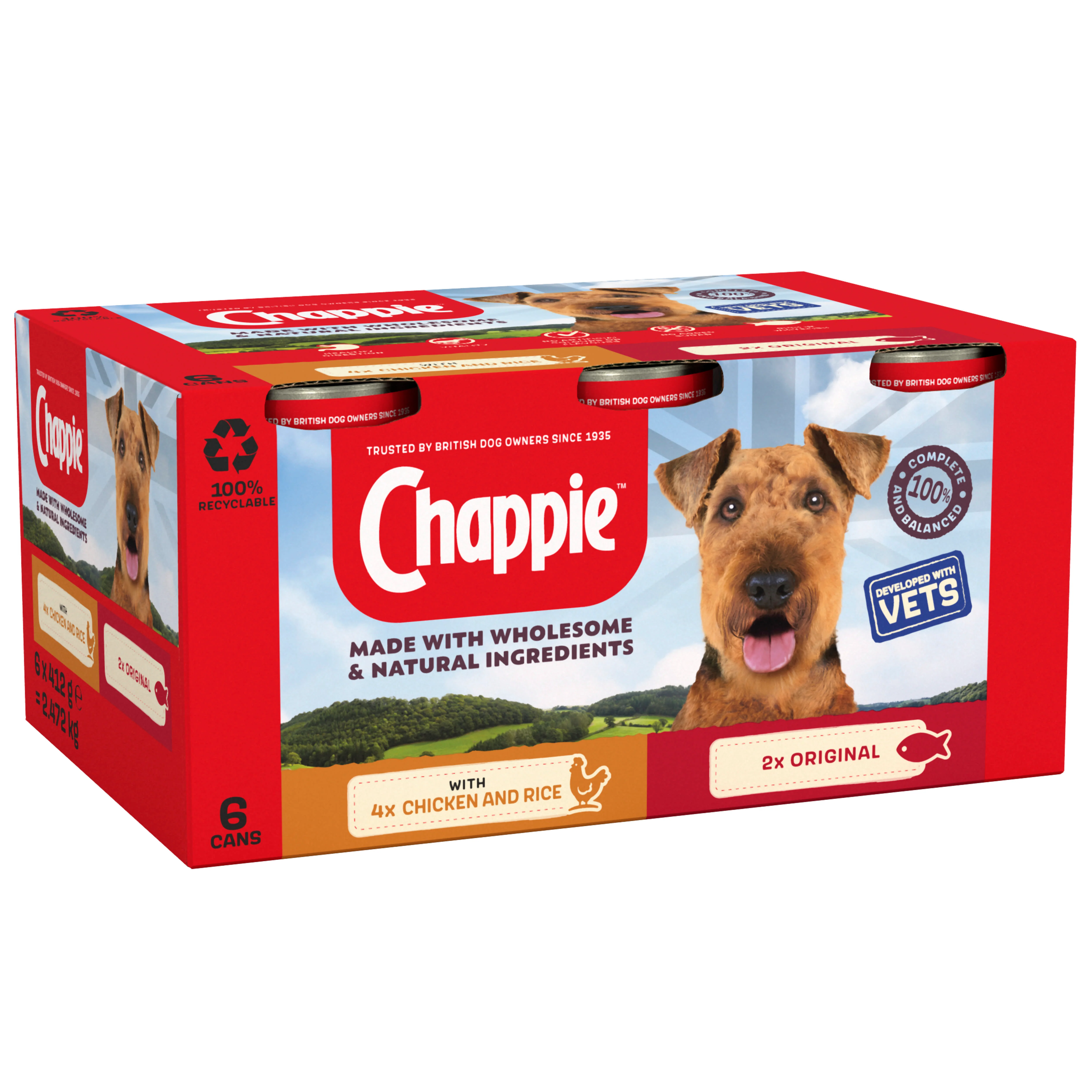 Chappie Adult Wet Dog Food Tins Favourites in Loaf - Image 3