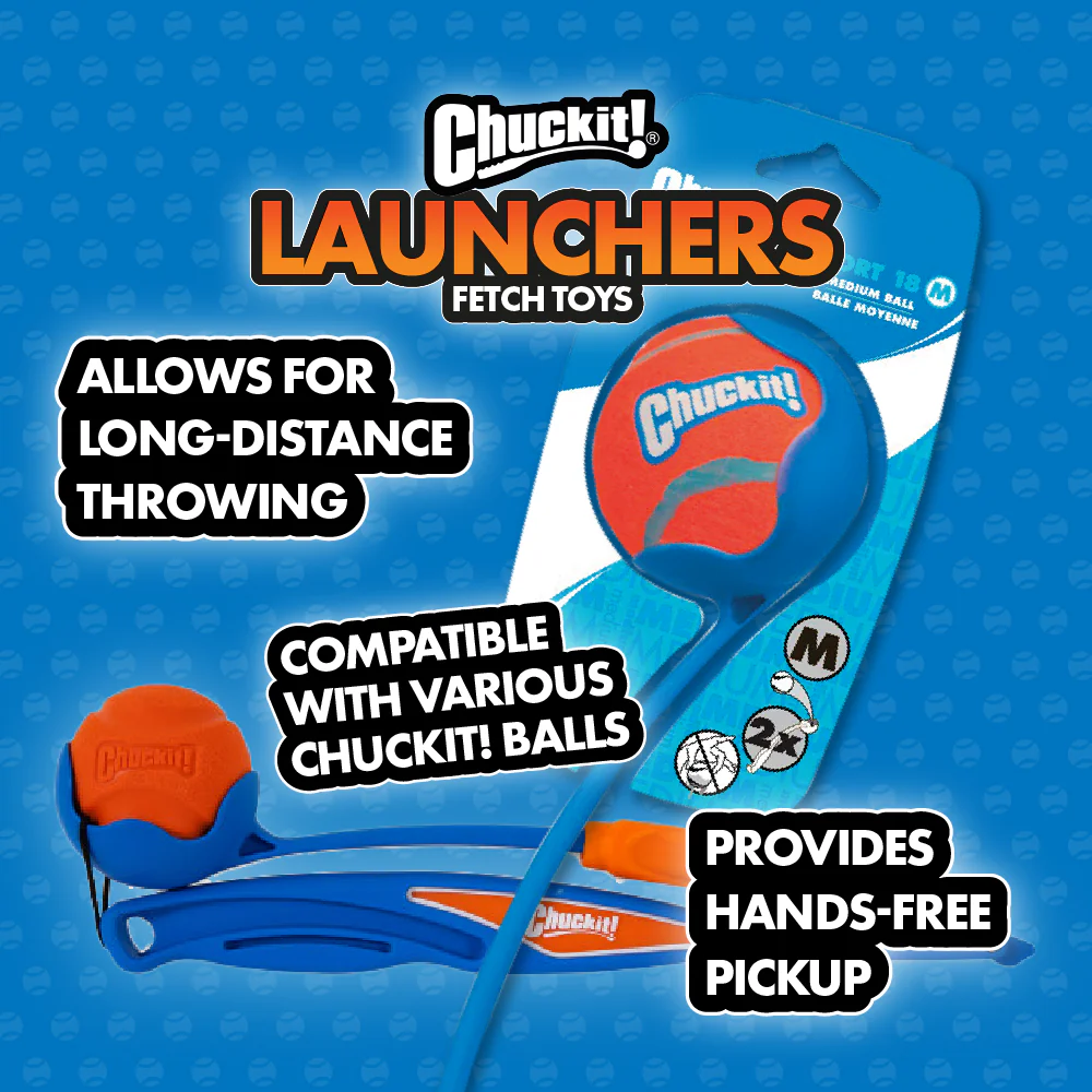 Chuckit! Fetch & Fold Launcher Blue and Orange Dog Toy - Image 9