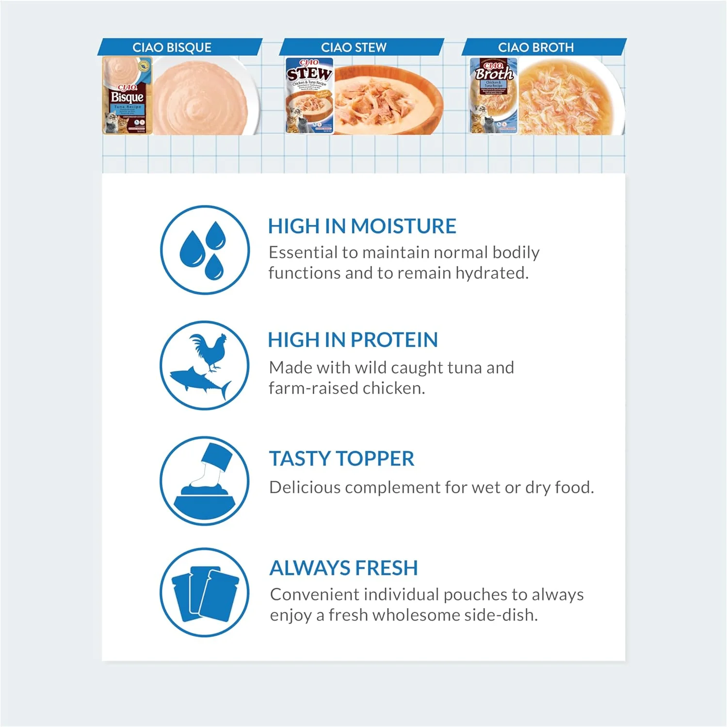 Ciao Broth Wet Cat Food - Chicken with Salmon Recipe - Image 3