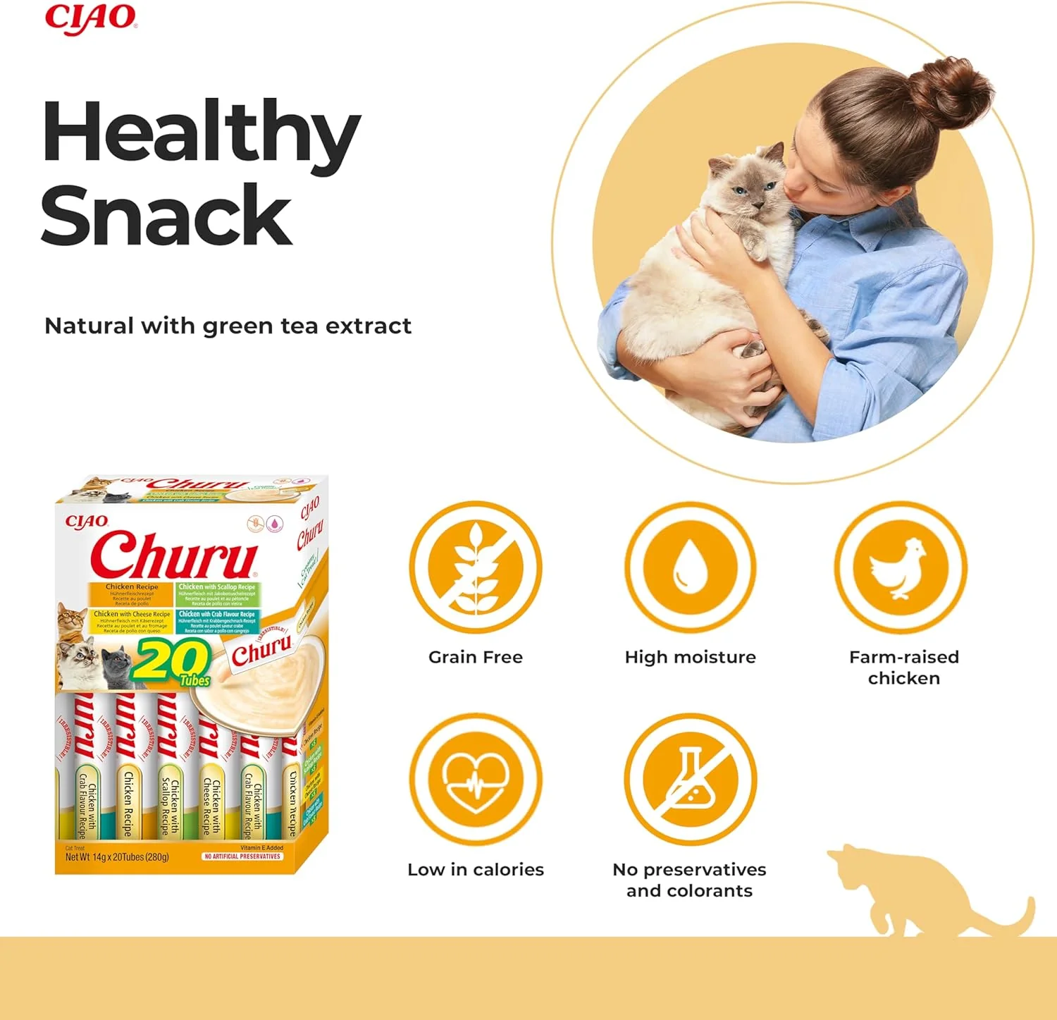 Ciao Churu 20 Pack Box Cat Treat - Chicken & Beef Variety - Image 2