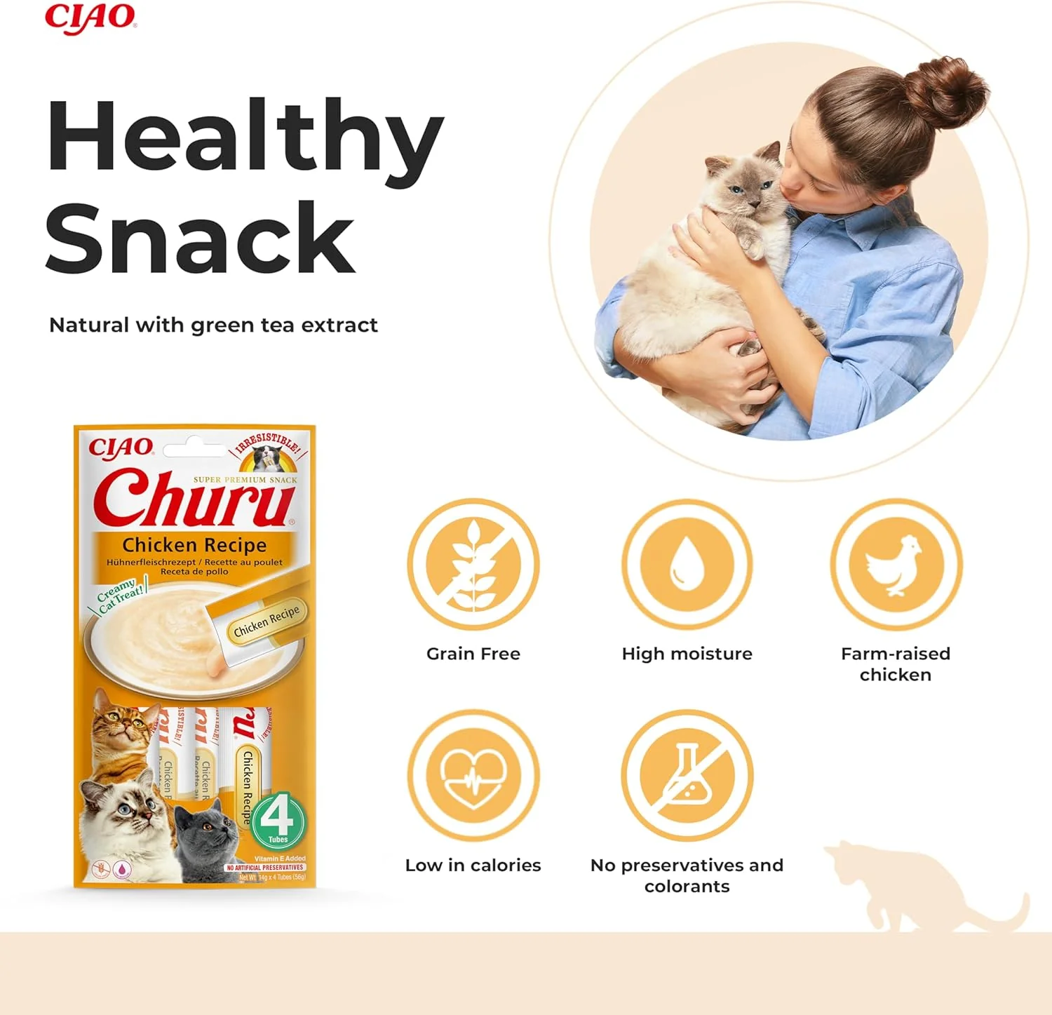 Ciao Churu 4 Pack Cat Treat - Chicken Recipe - Image 2