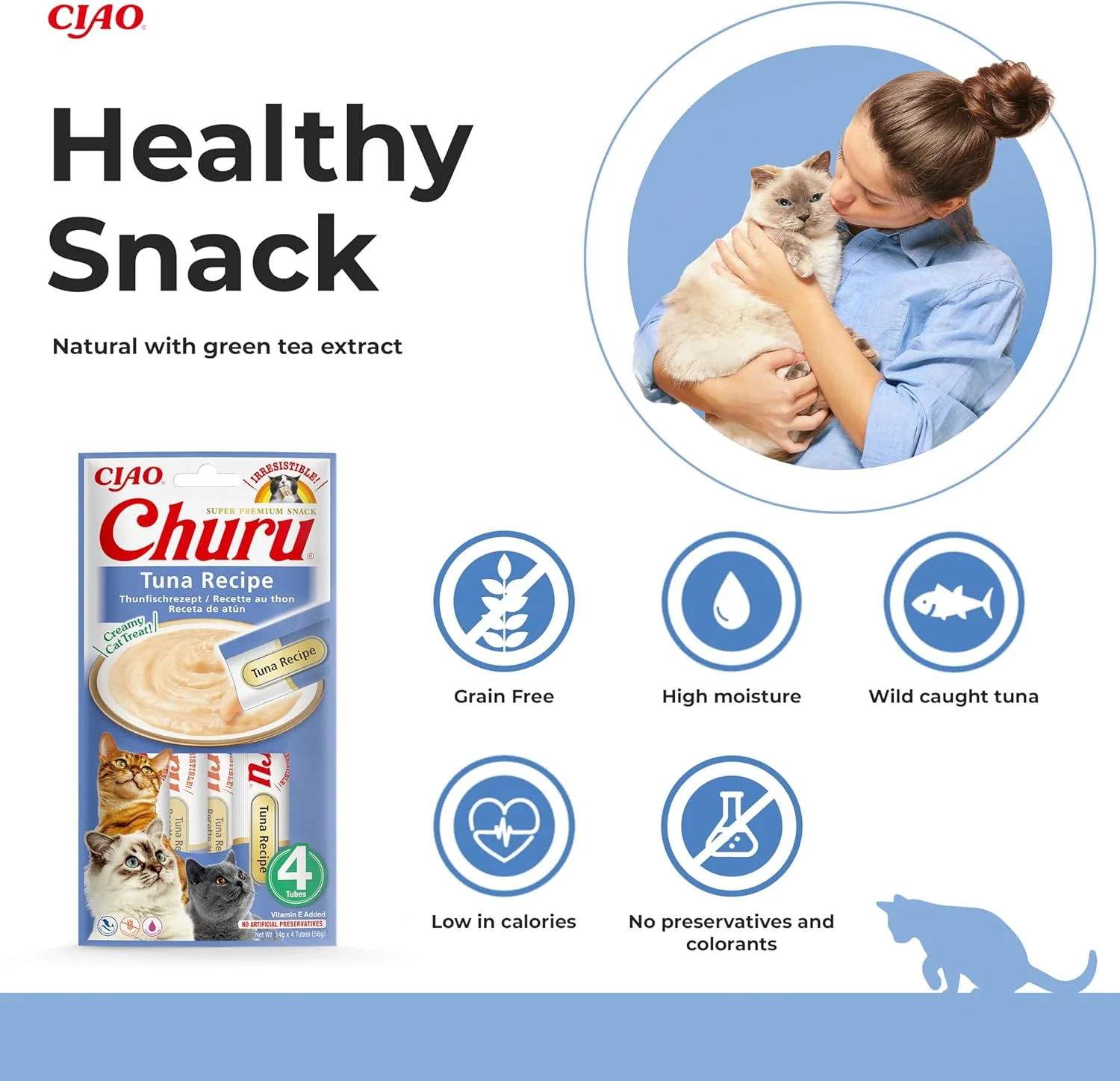 Ciao Churu 4 Pack Cat Treat - Tuna Recipe - Image 2