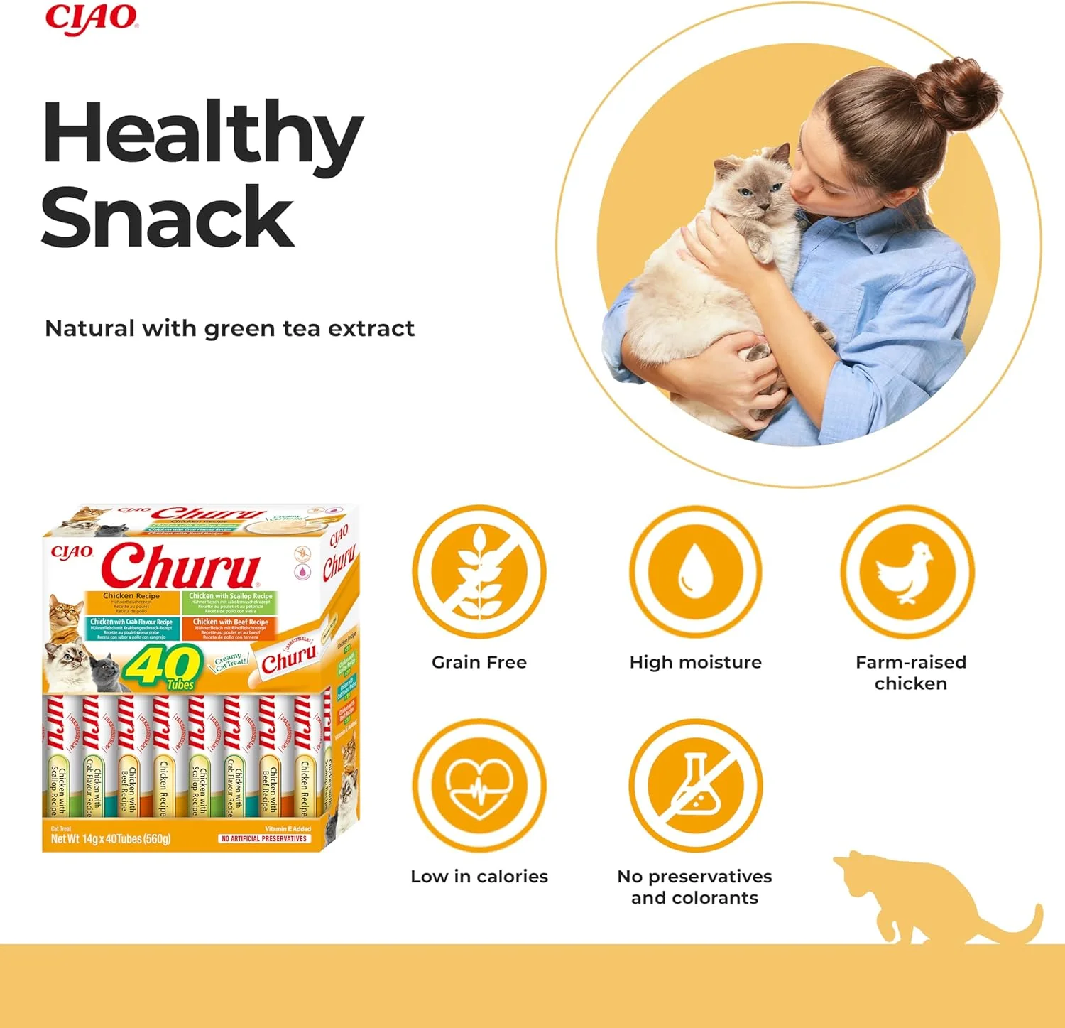 Ciao Churu 40 Pack Box Cat Treat - Chicken Variety - Image 2