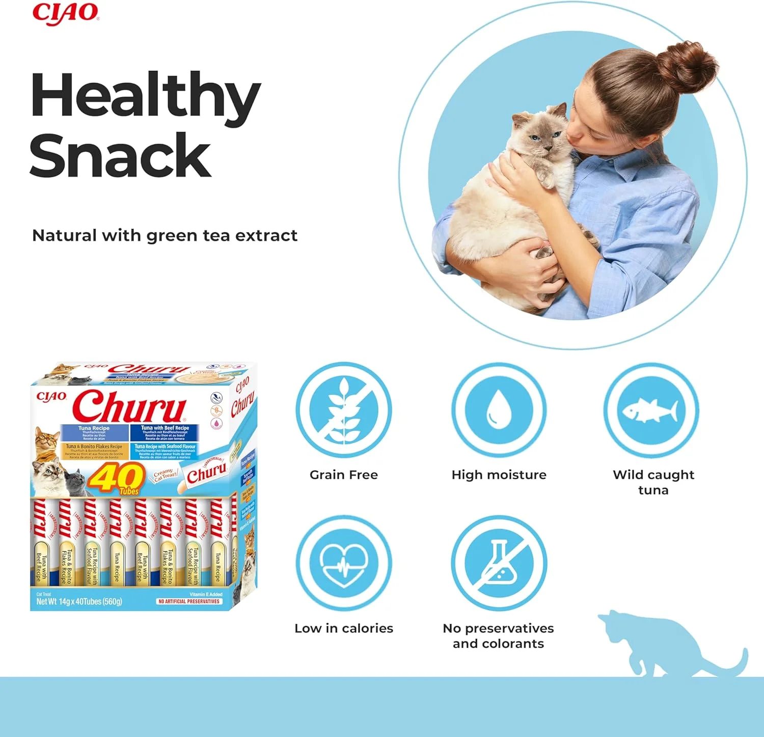 Ciao Churu 40 Pack Box Cat Treat - Tuna Varieties - Image 2