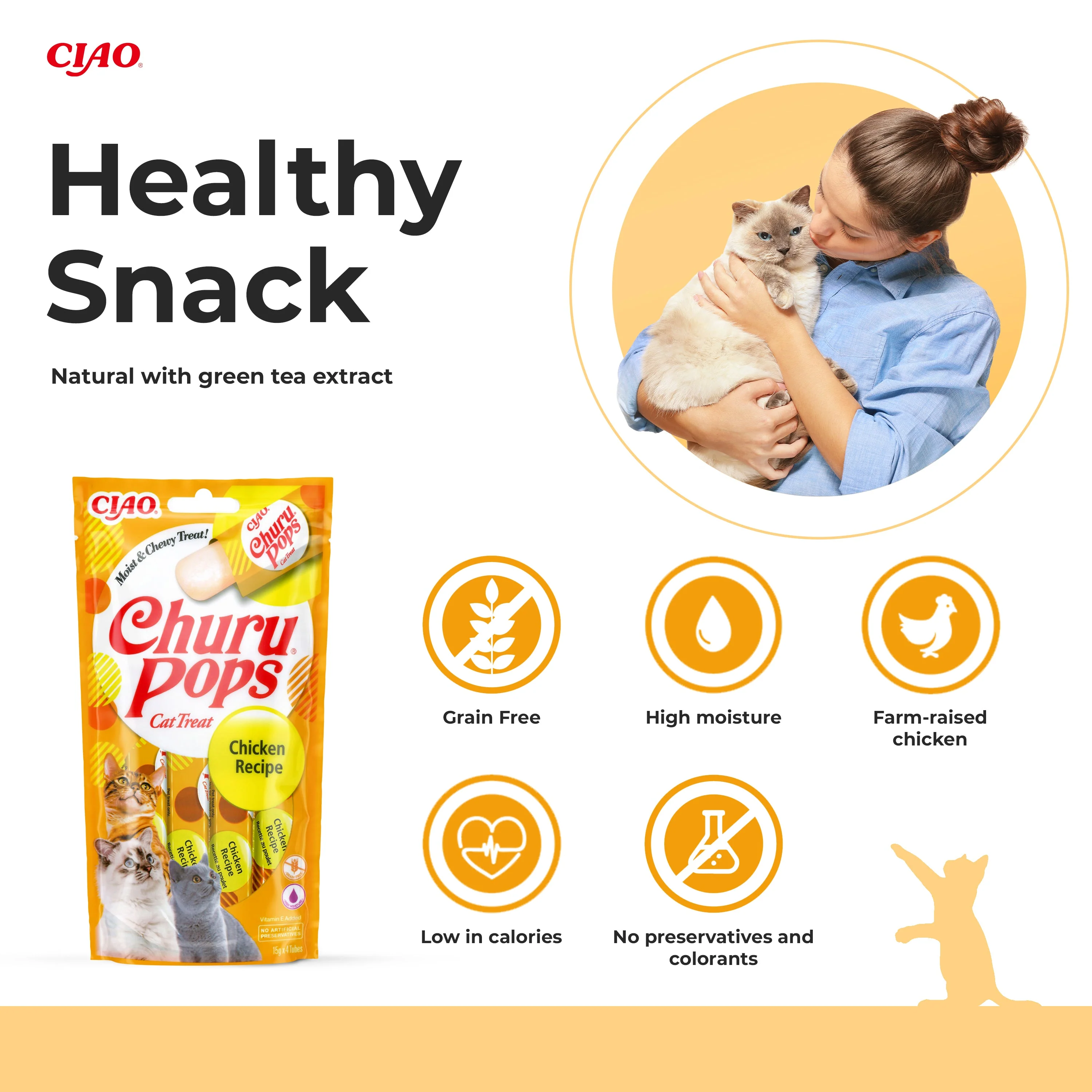 Ciao Churu Pops 4 Pack Cat Treat - Chicken Recipe - Image 2
