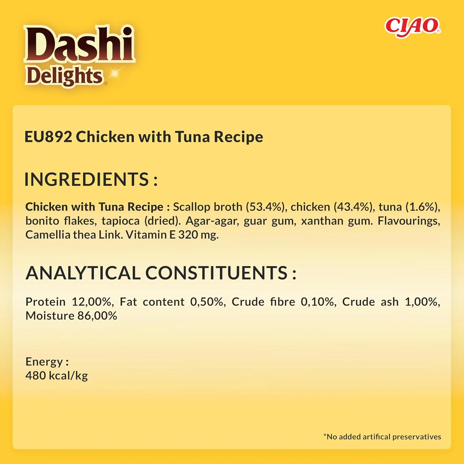 Ciao Dashi Delights Delicate Flakes Wet Cat Food - Chicken with Tuna Recipe - Image 2
