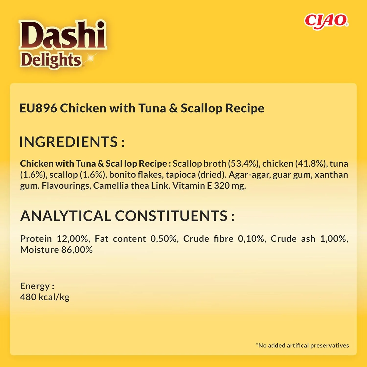 Ciao Dashi Delights Delicate Flakes Wet Cat Food - Chicken with Tuna & Scallop Recipe - Image 2