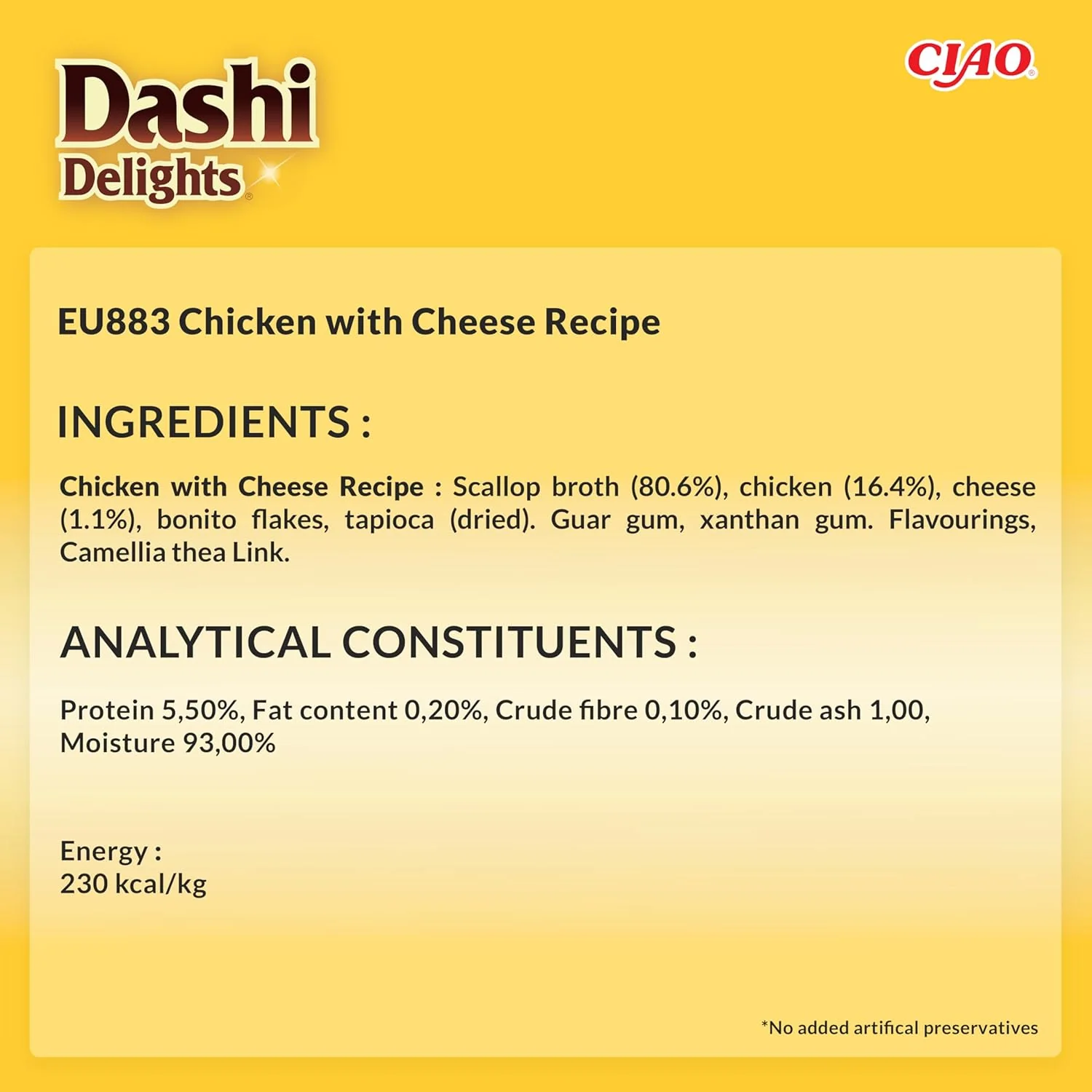 Ciao Dashi Delights Silky Broth Wet Cat Food - Chicken with Cheese Recipe - Image 2