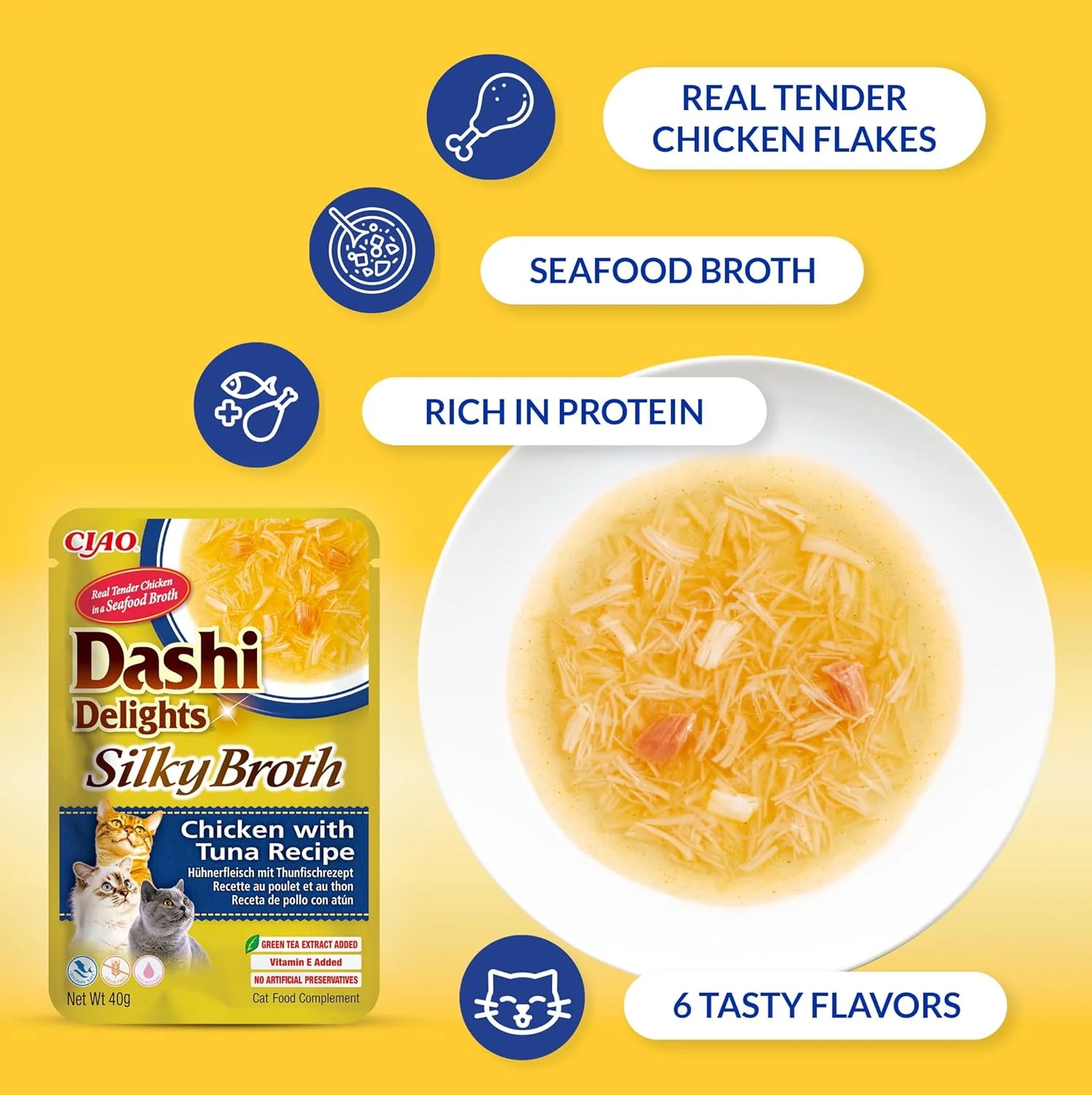 Ciao Dashi Delights Silky Broth Wet Cat Food - Chicken with Salmon Recipe - Image 3