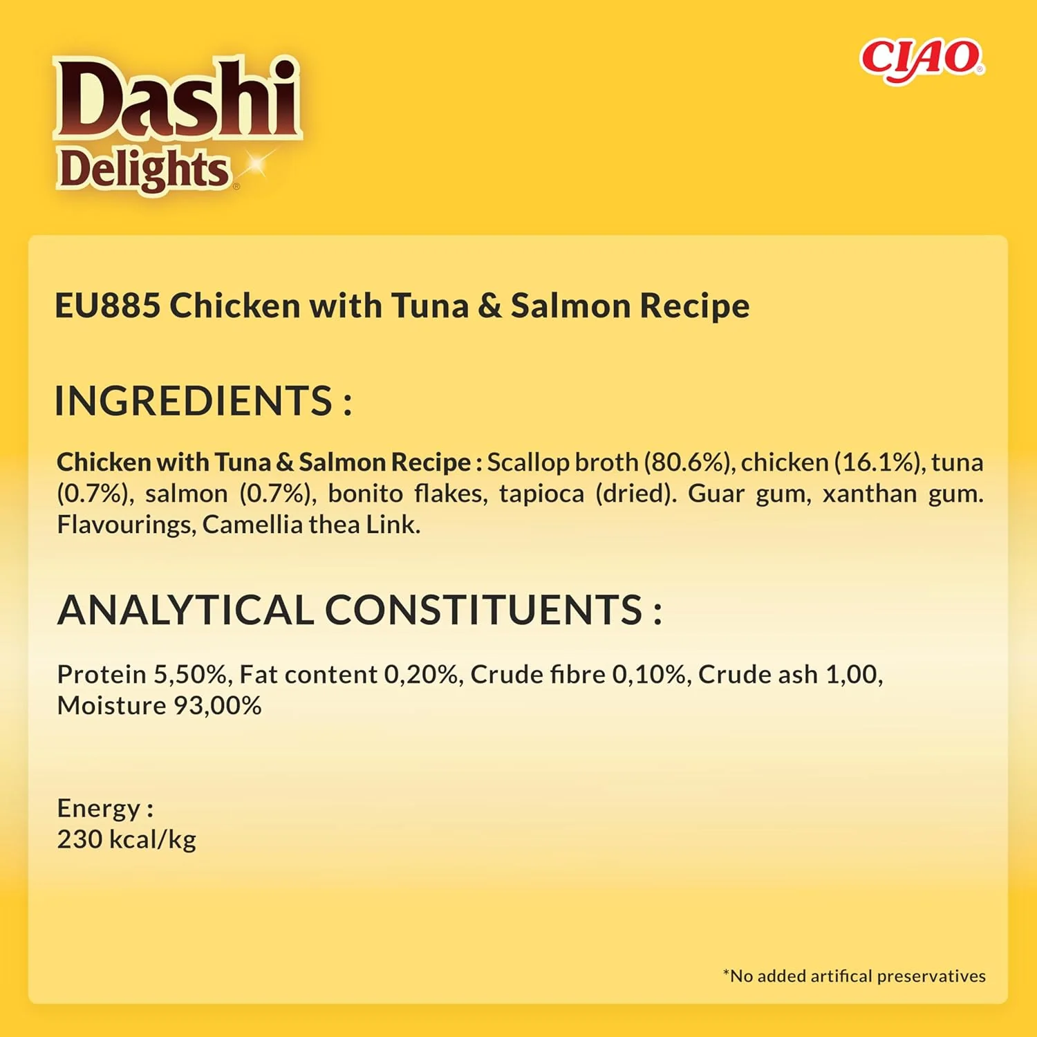 Ciao Dashi Delights Silky Broth Wet Cat Food - Chicken with Tuna & Salmon Recipe - Image 2