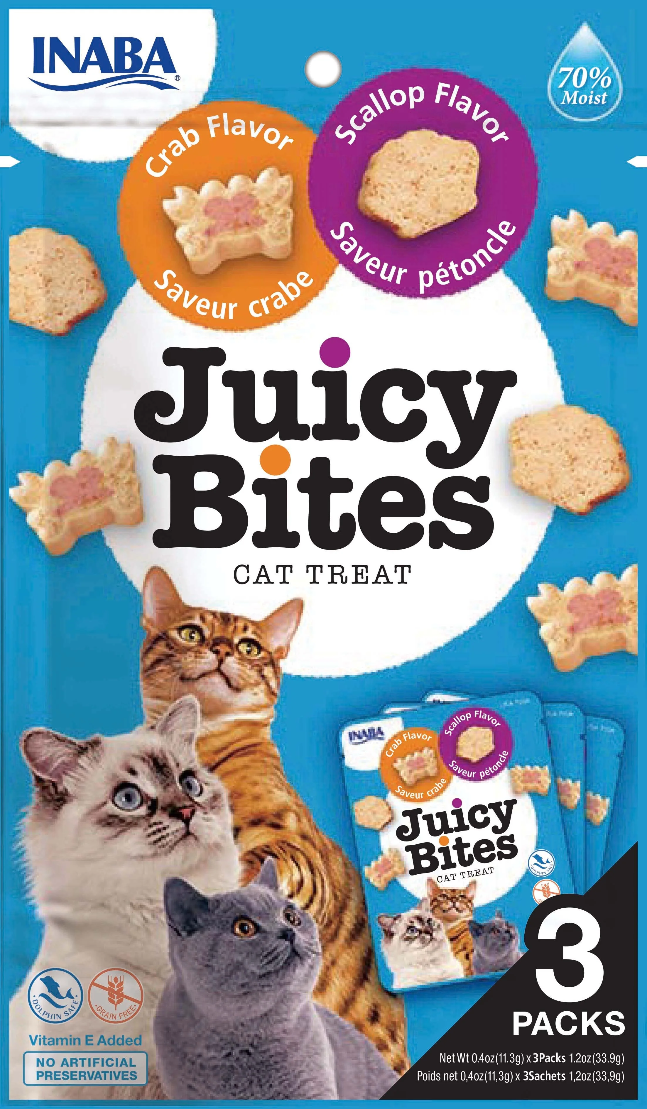 Ciao Juicy Bites Cat Treat - Scallop & Crab Flavour