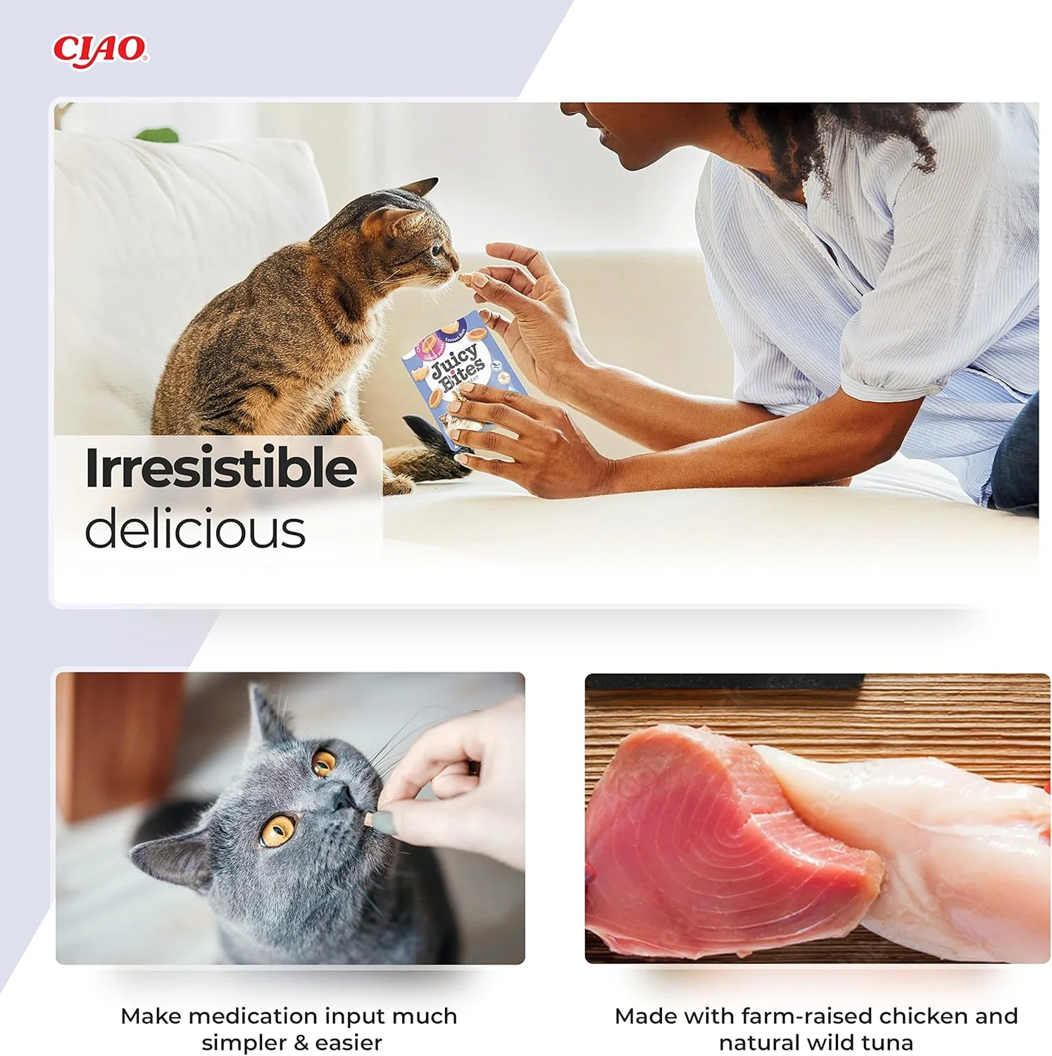 Ciao Juicy Bites Cat Treat - Shrimp & Seafood Mix Flavour - Image 3